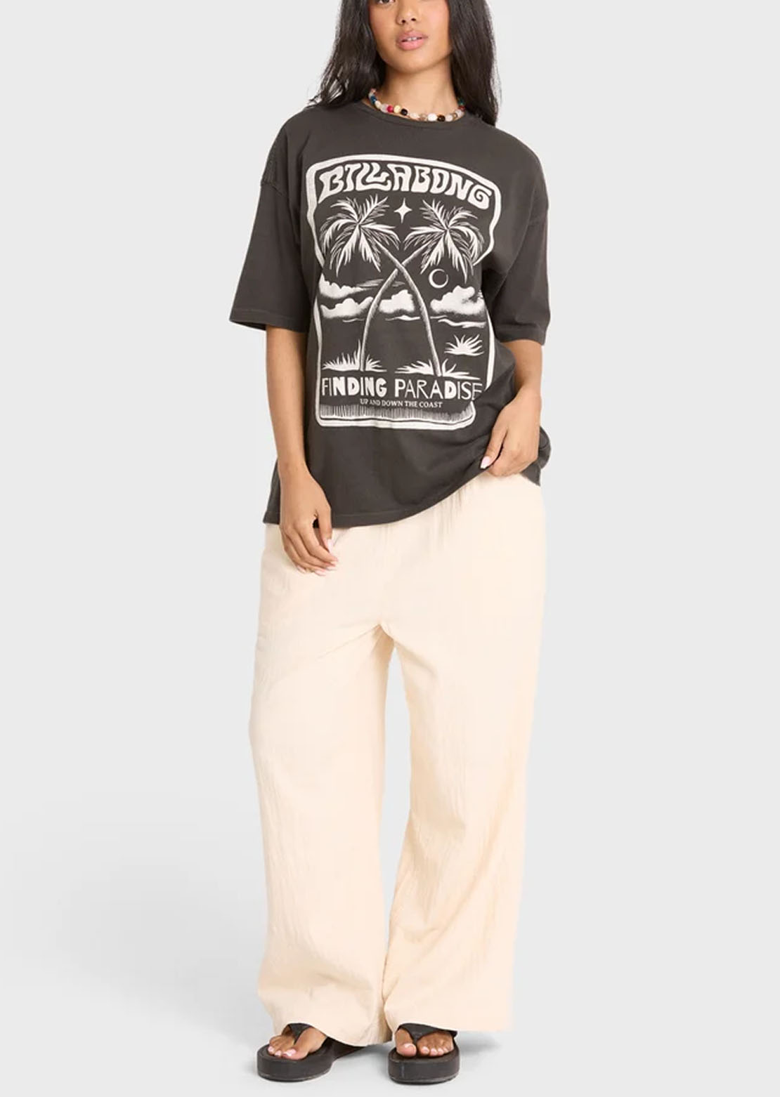 Billabong Women's Tropical Filmore T-Shirt Off Black