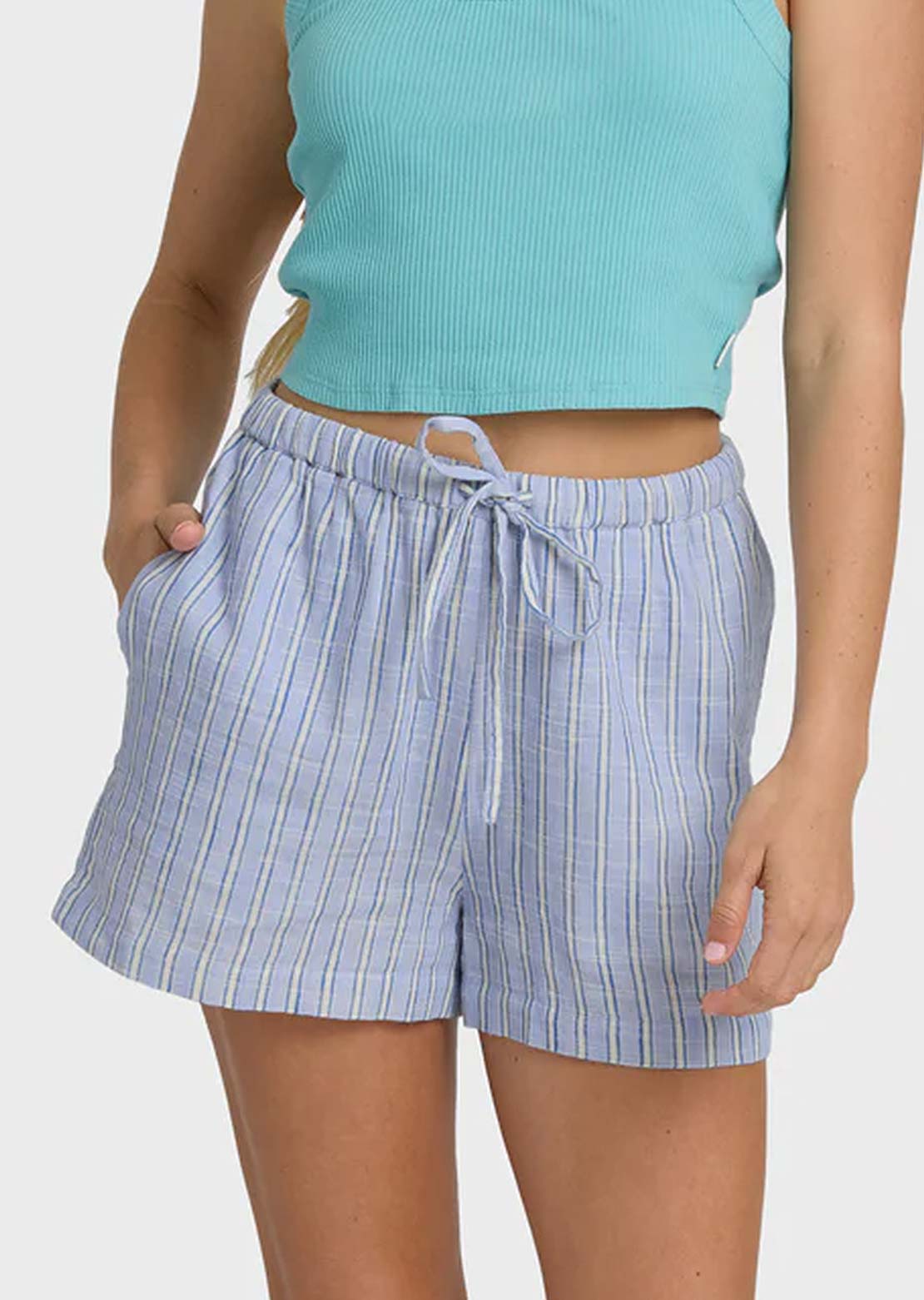 Billabong Women's Wanderer Print Shorts Twilight Blue