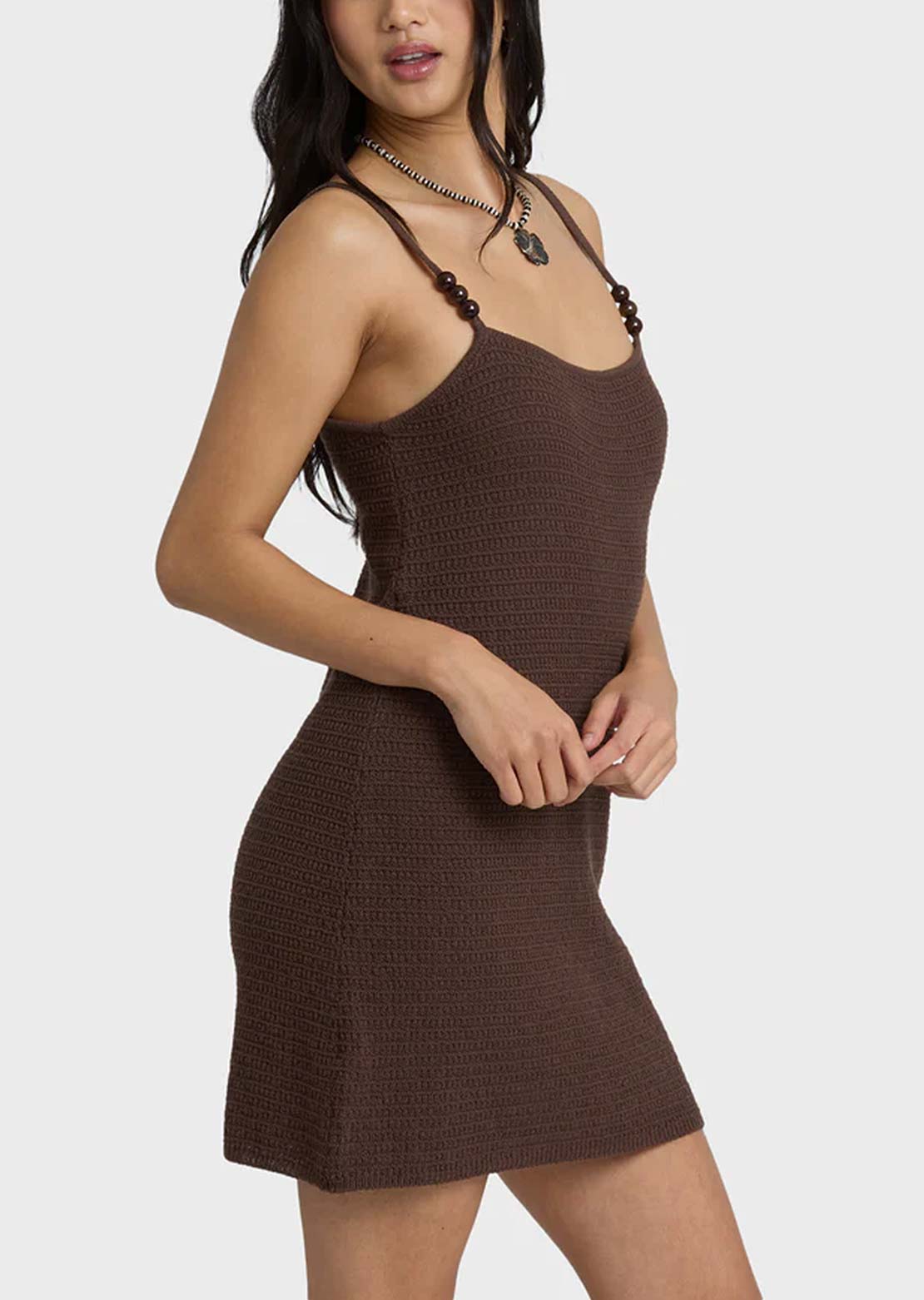 Billabong Women's You Stunner Knit Mini Dress Teak