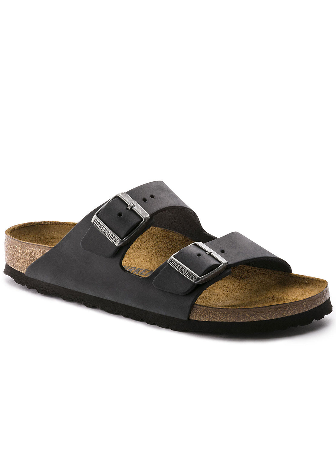 Birkenstock Arizona Oiled Leather Narrow Sandals Black