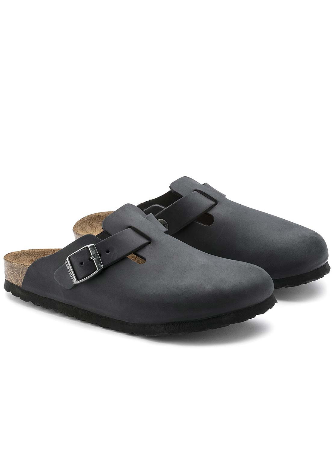 Birkenstock Boston Oiled Leather Sandals Black