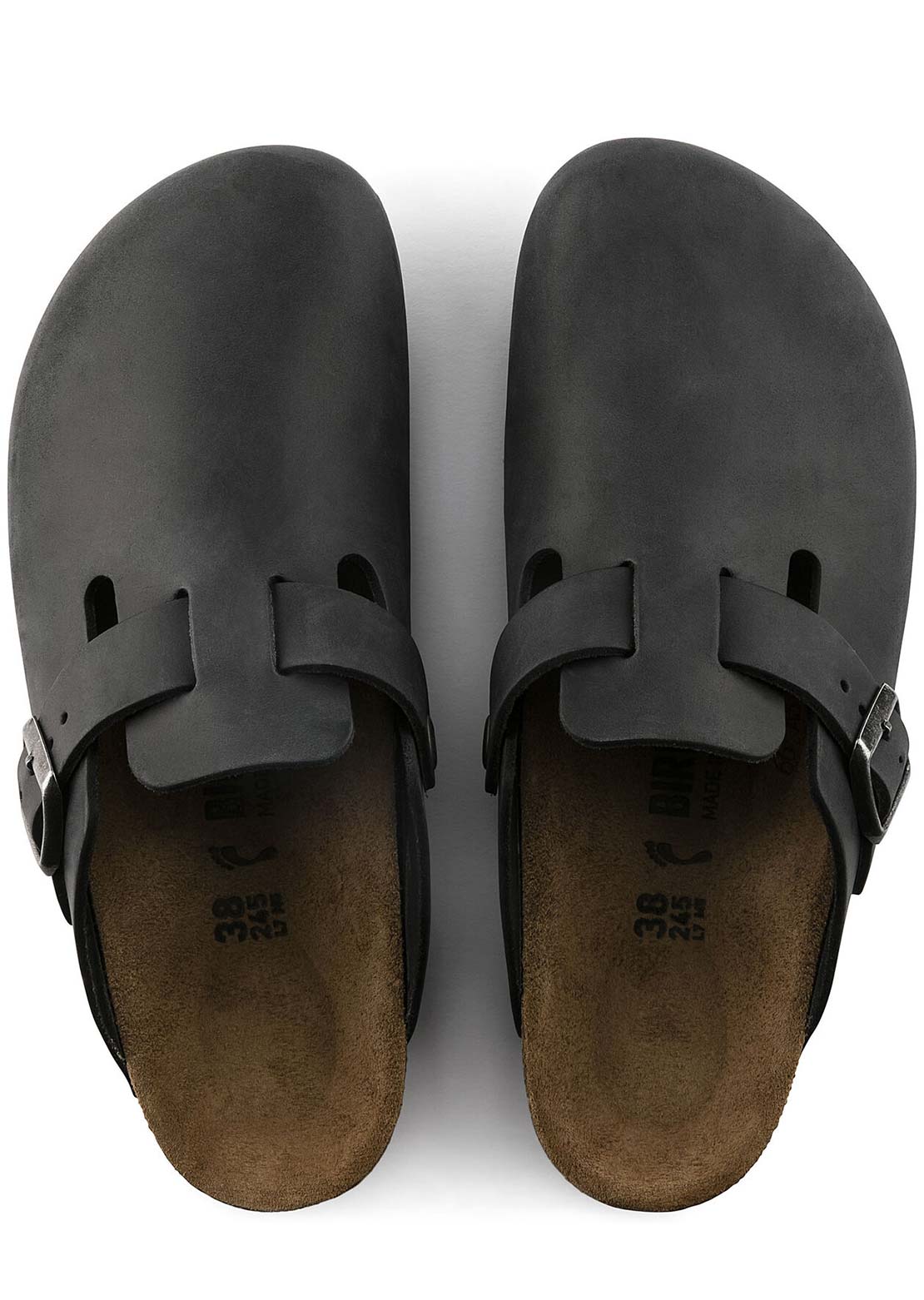 Birkenstock Boston Oiled Leather Sandals Black