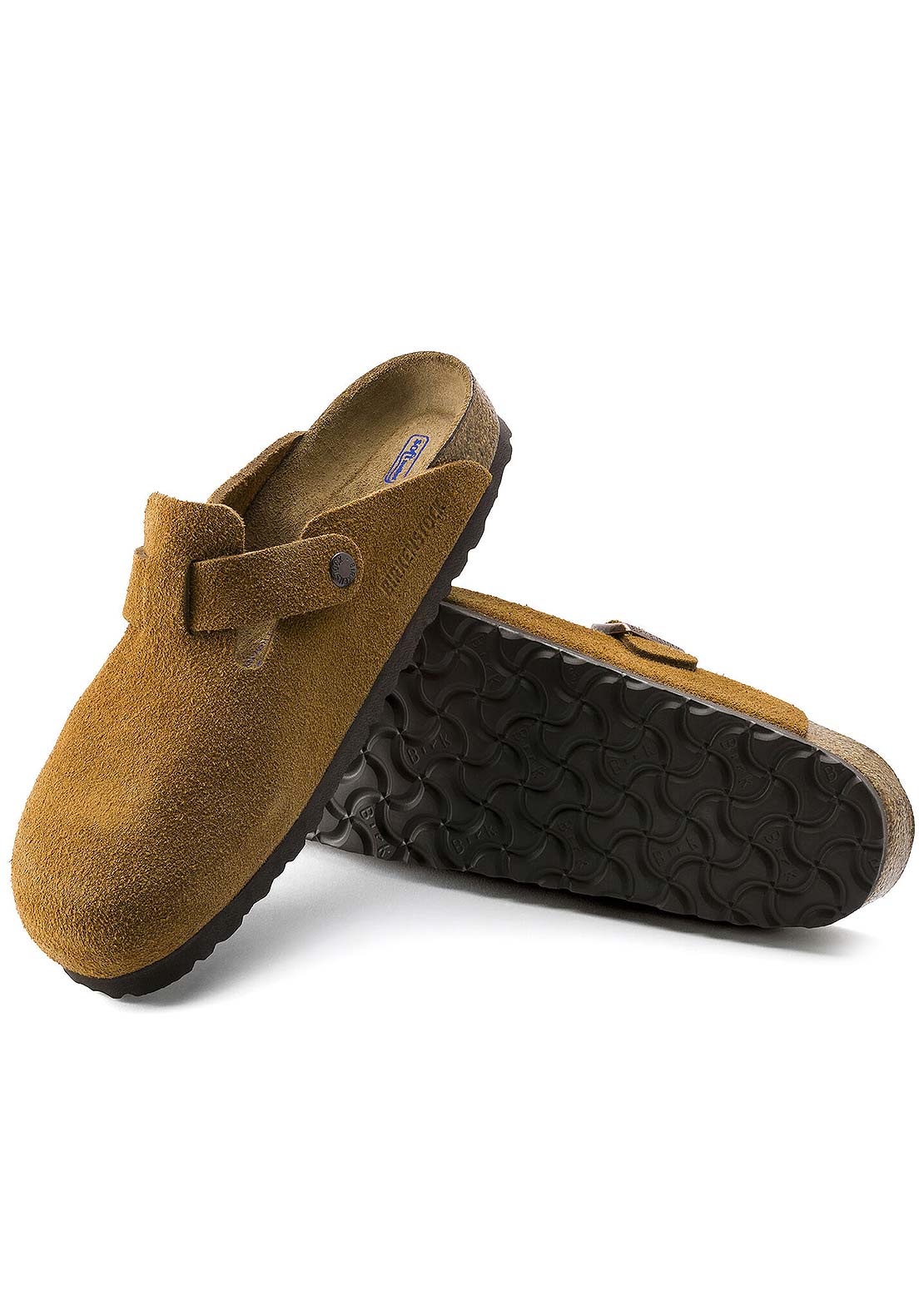 Birkenstock Boston Soft Suede Narrow Footbed Sandals Mink