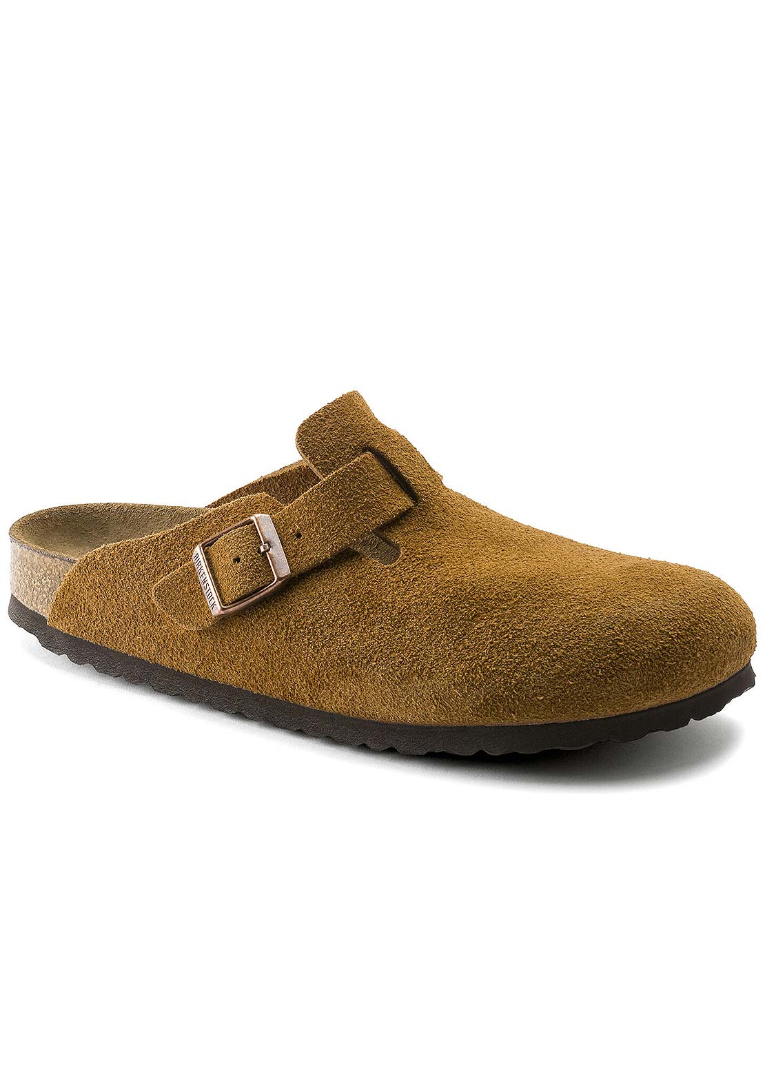 Birkenstock Boston Soft Suede Narrow Footbed Sandals Mink