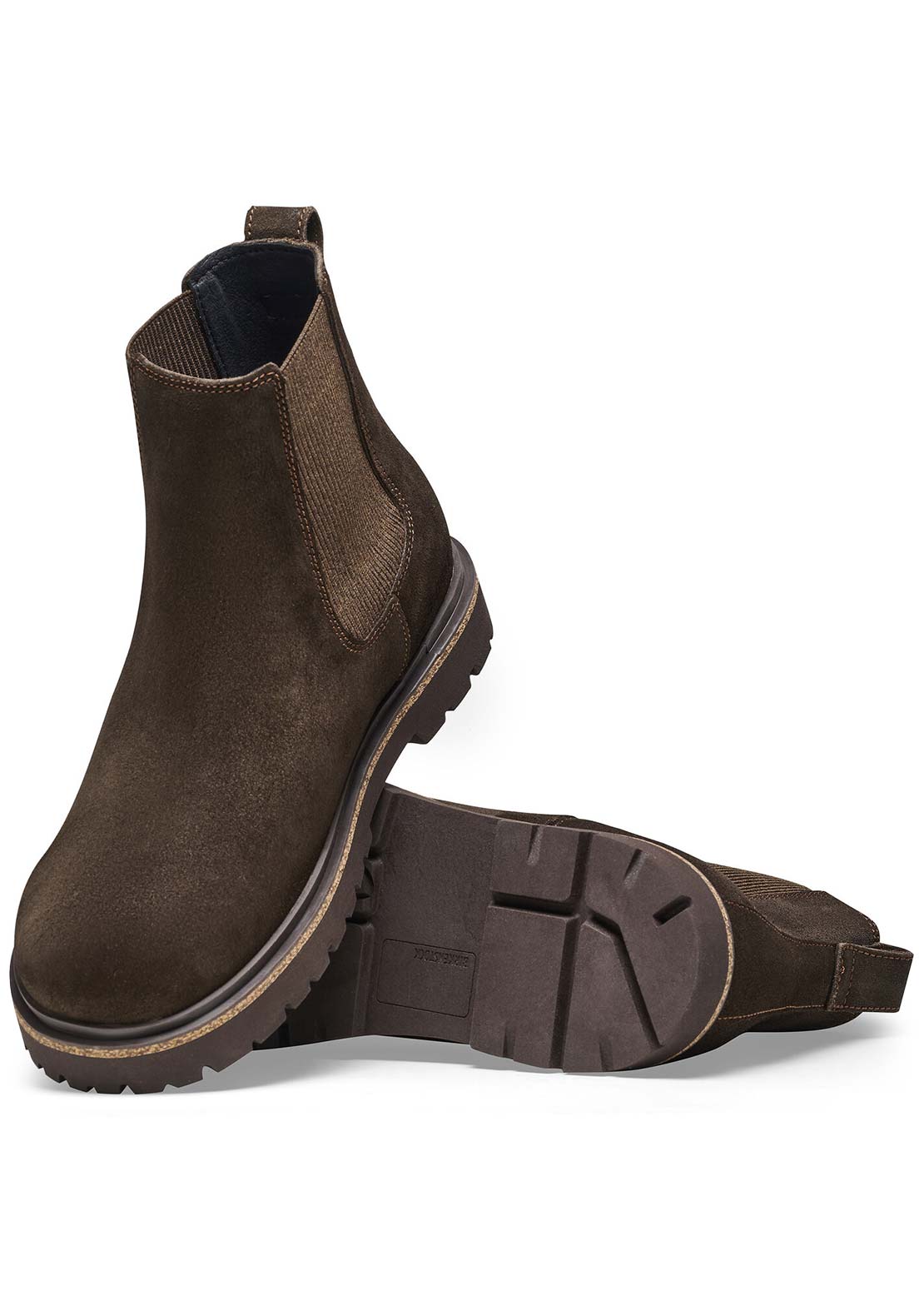 Birkenstock Men's Highwood Slip On Suede Leather Boots Mocha
