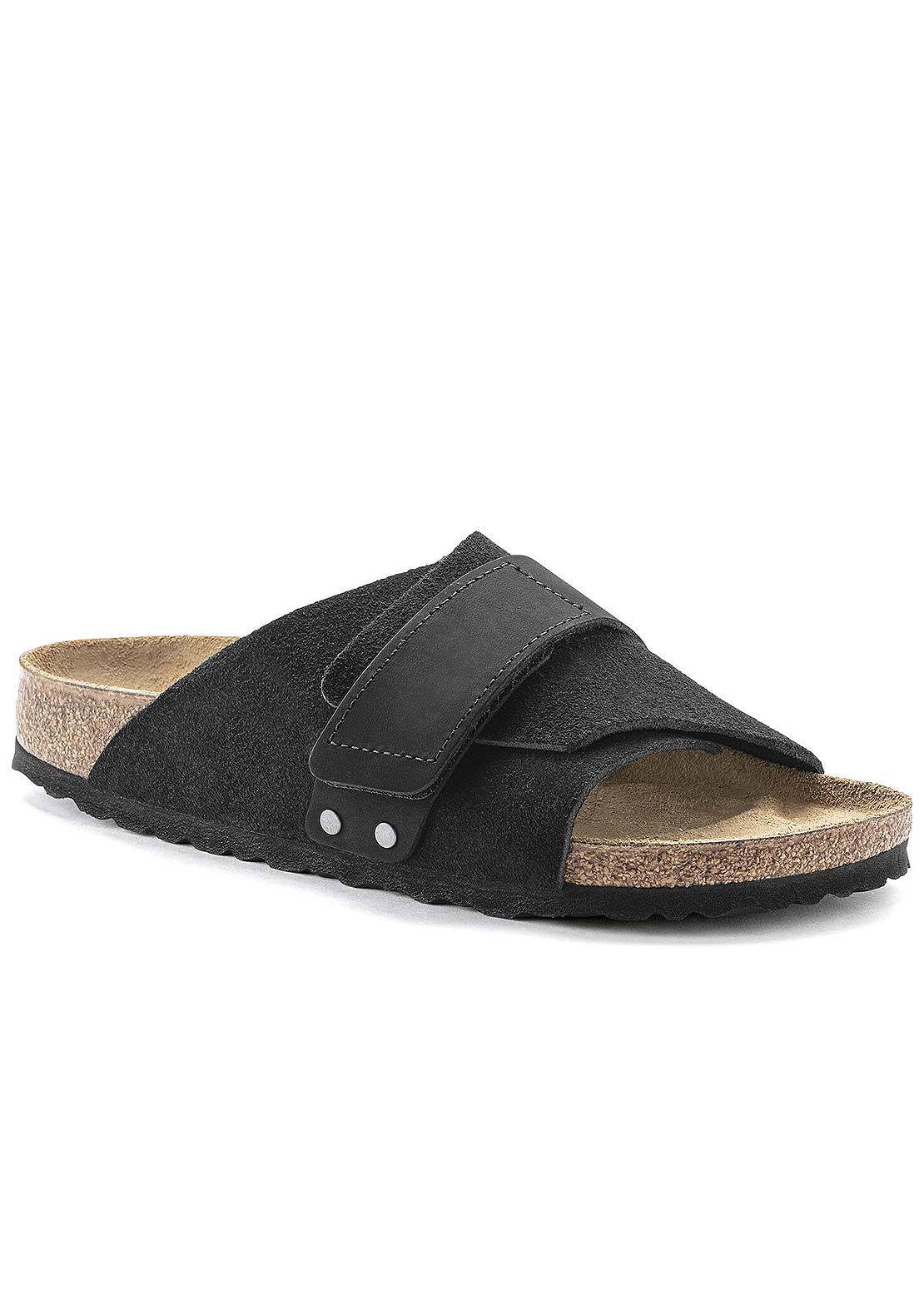 Birkenstock Men&#39;s Kyoto Suede Regular Sandals Black