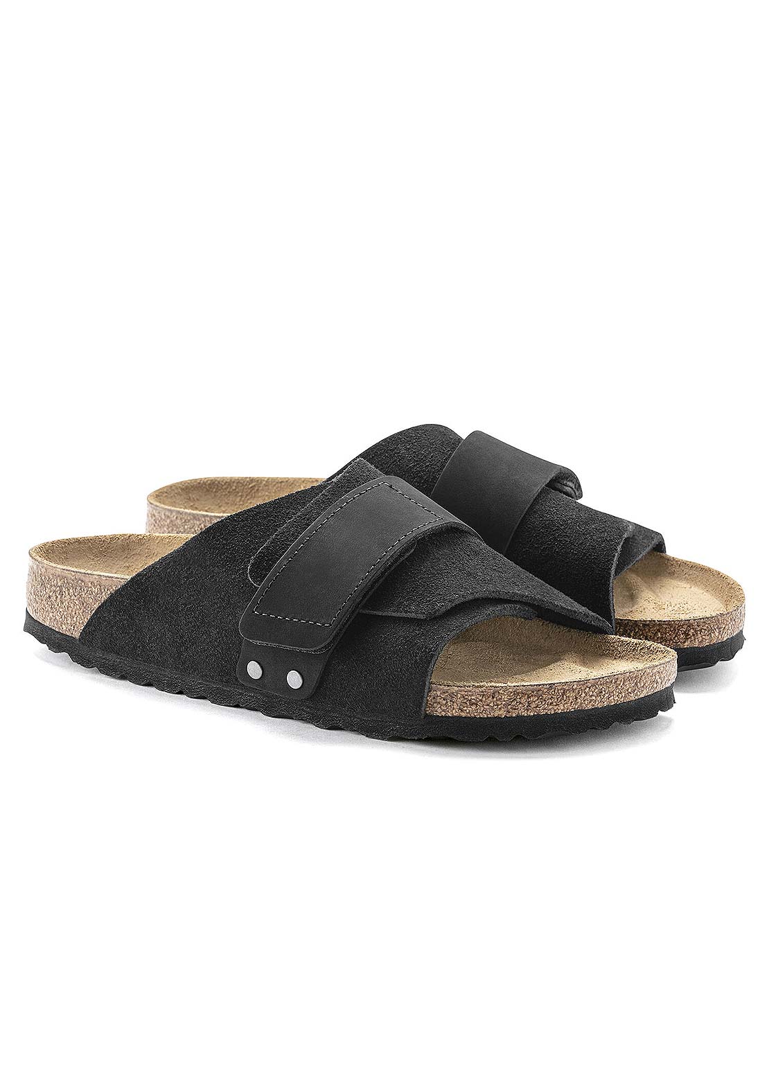 Birkenstock Men&#39;s Kyoto Suede Regular Sandals Black