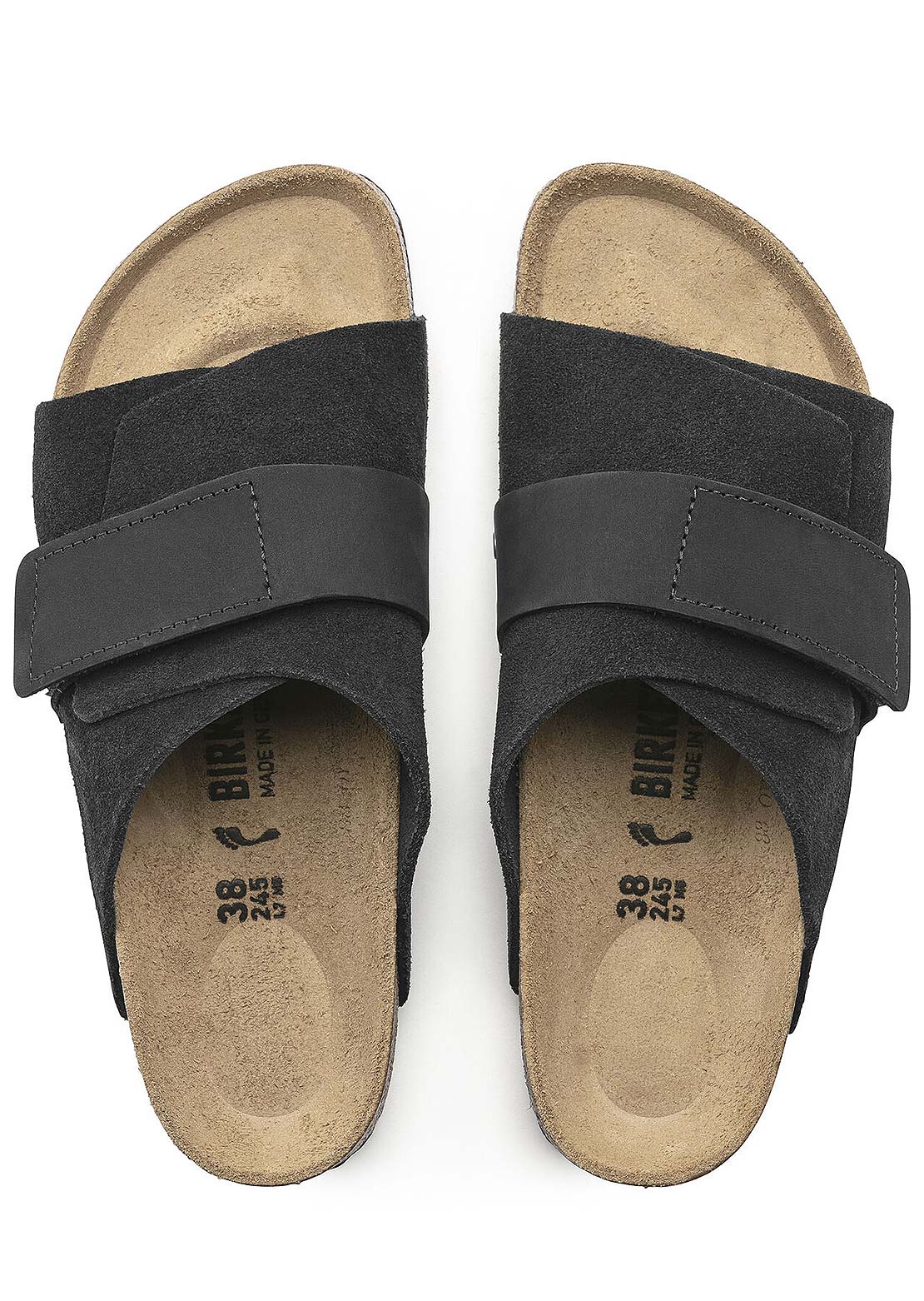 Birkenstock Men&#39;s Kyoto Suede Regular Sandals Black