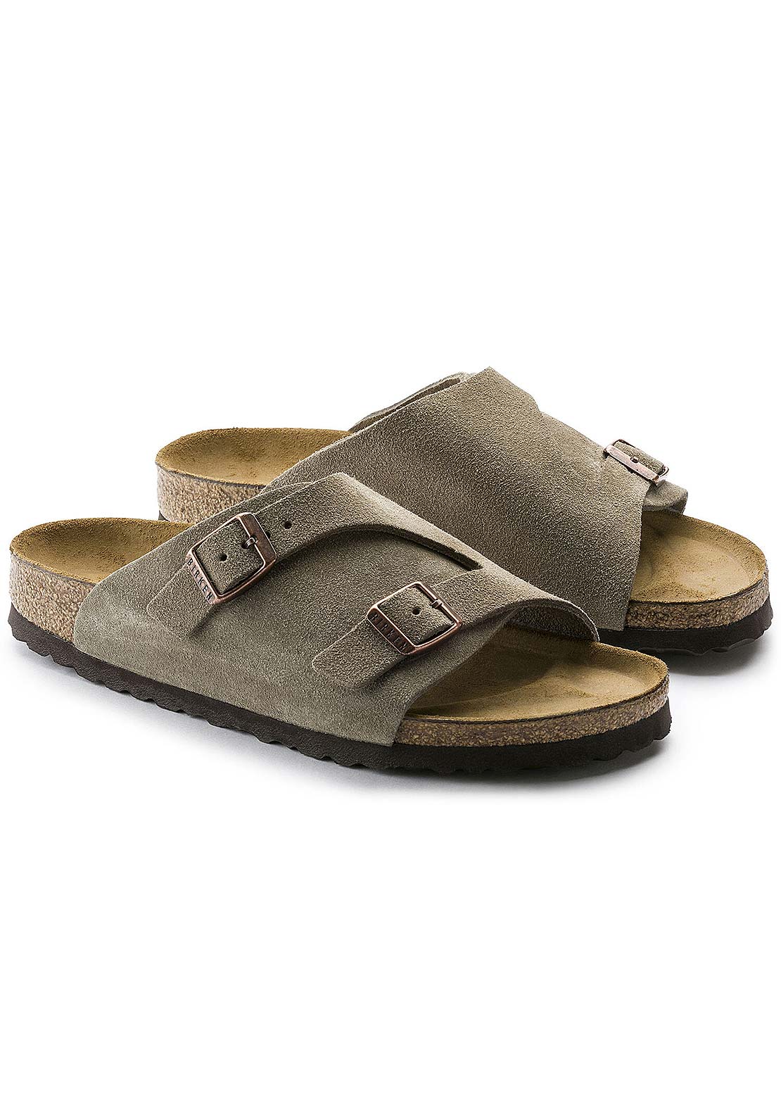 Birkenstock Men&#39;s Zurich Suede Regular Sandals Taupe