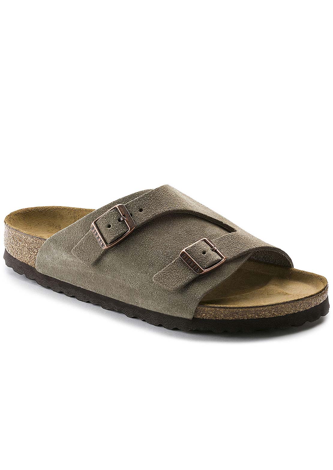 Birkenstock Men&#39;s Zurich Suede Regular Sandals Taupe