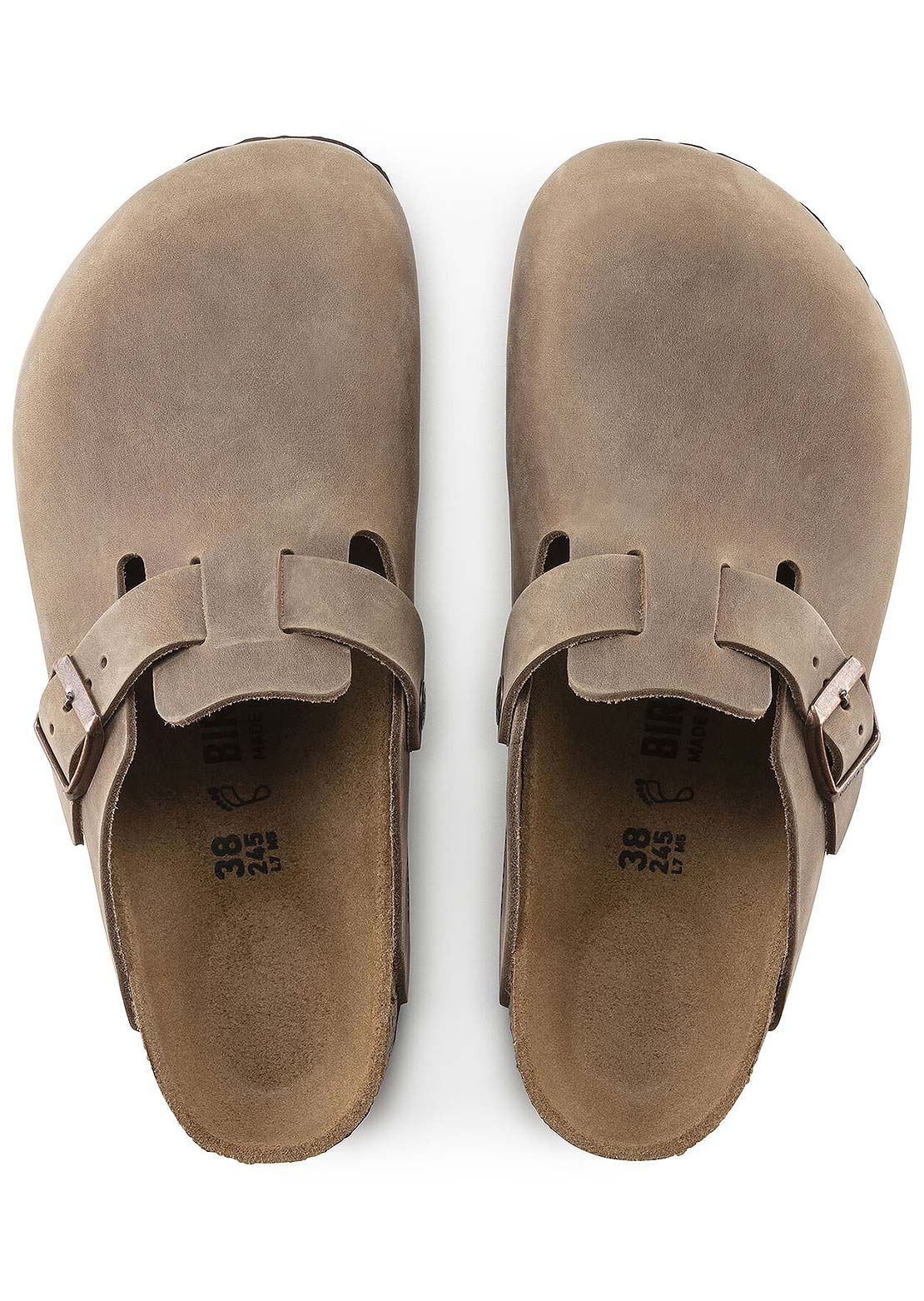 Birkenstock Unisex Boston Oiled Leather Sandals Tobacco