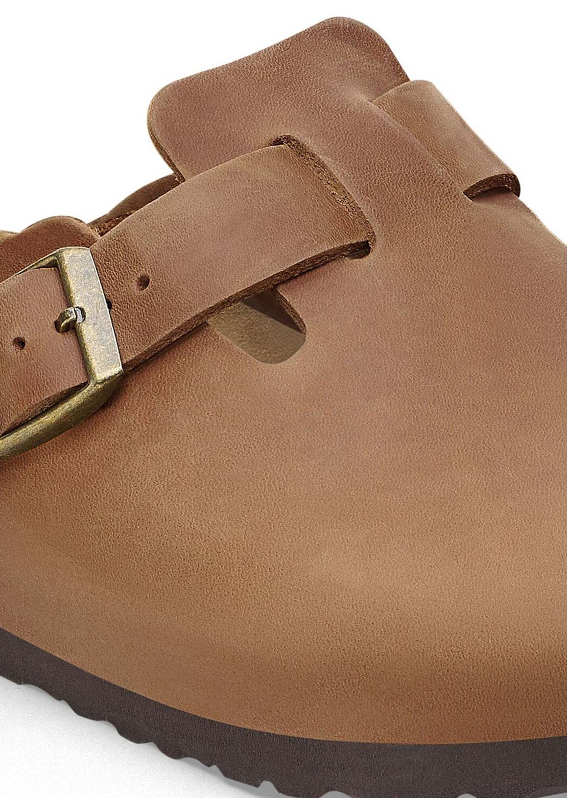 Birkenstock Unisex Boston Oiled Leather Sandals Cognac