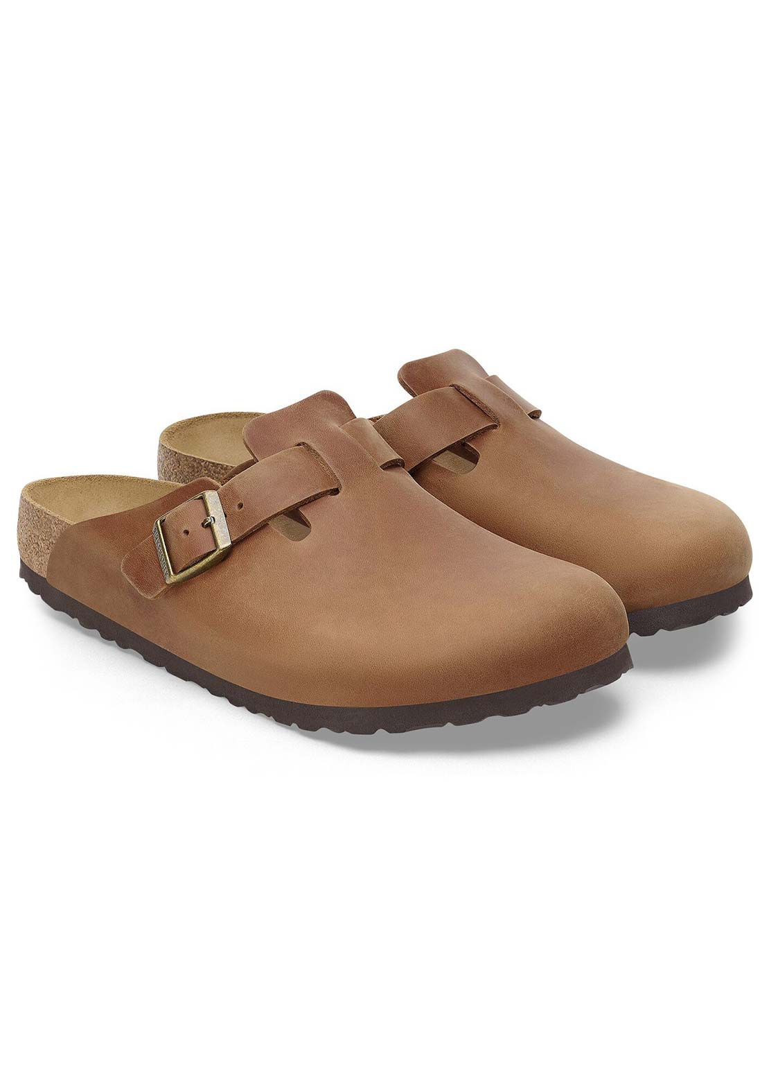 Birkenstock Unisex Boston Oiled Leather Sandals Cognac
