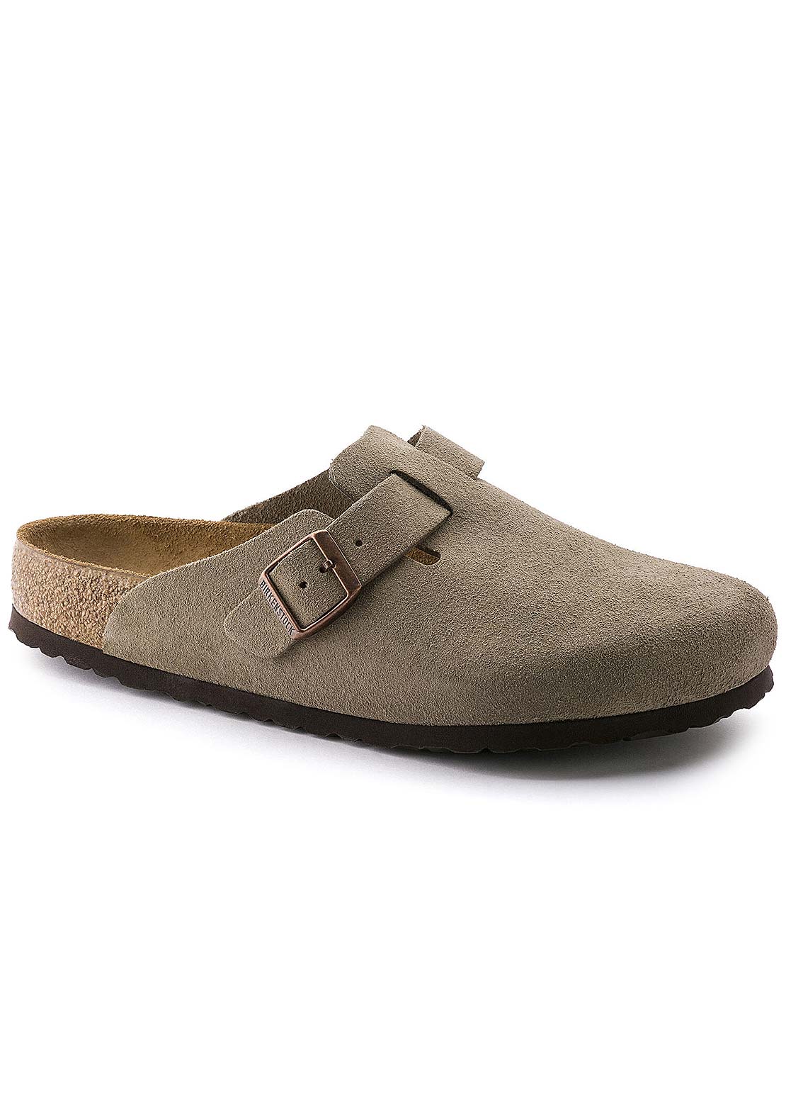 Birkenstock Unisex Boston Soft Suede R Footbed Sandals Taupe