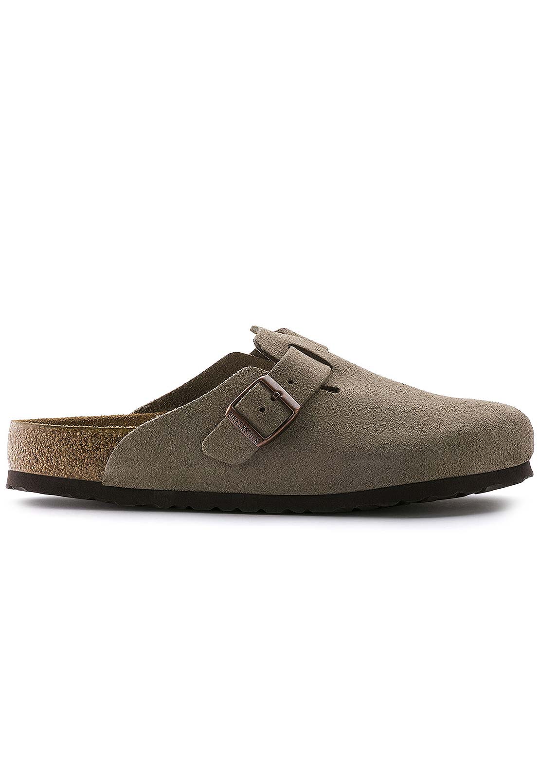 Birkenstock Unisex Boston Soft Suede R Footbed Sandals Taupe