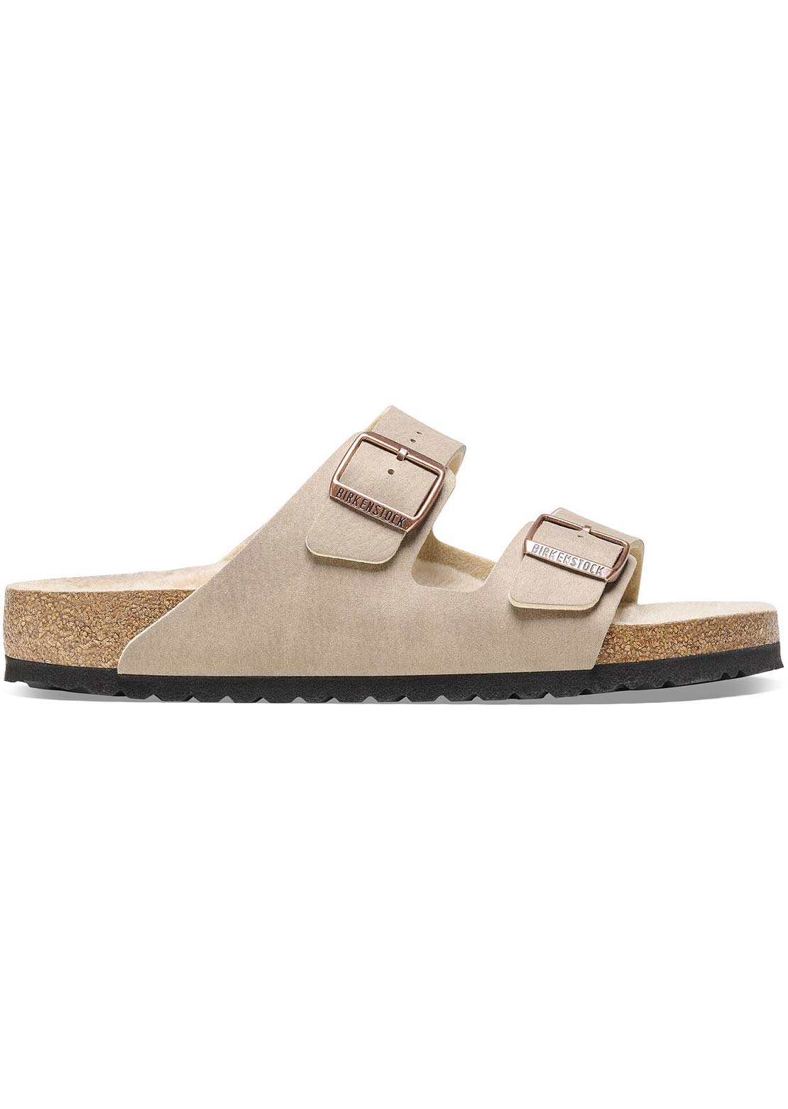 Birkenstock Women's Arizona Desert Microfiber/Shearling Narrow Sandals Dust Gray Taupe