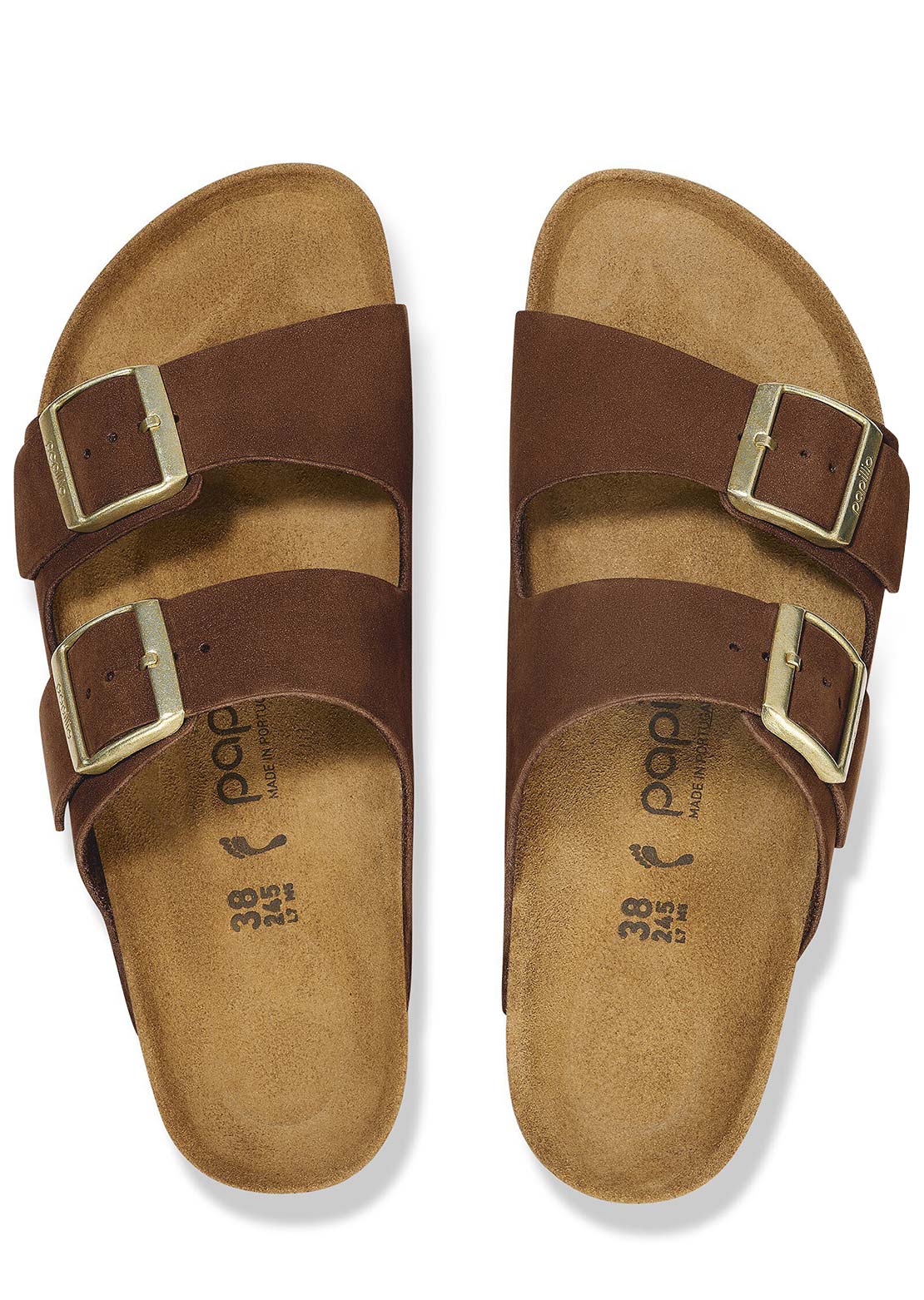 Birkenstock Women's Arizona Platform Nubuck Narrow Sandals Dark Tea