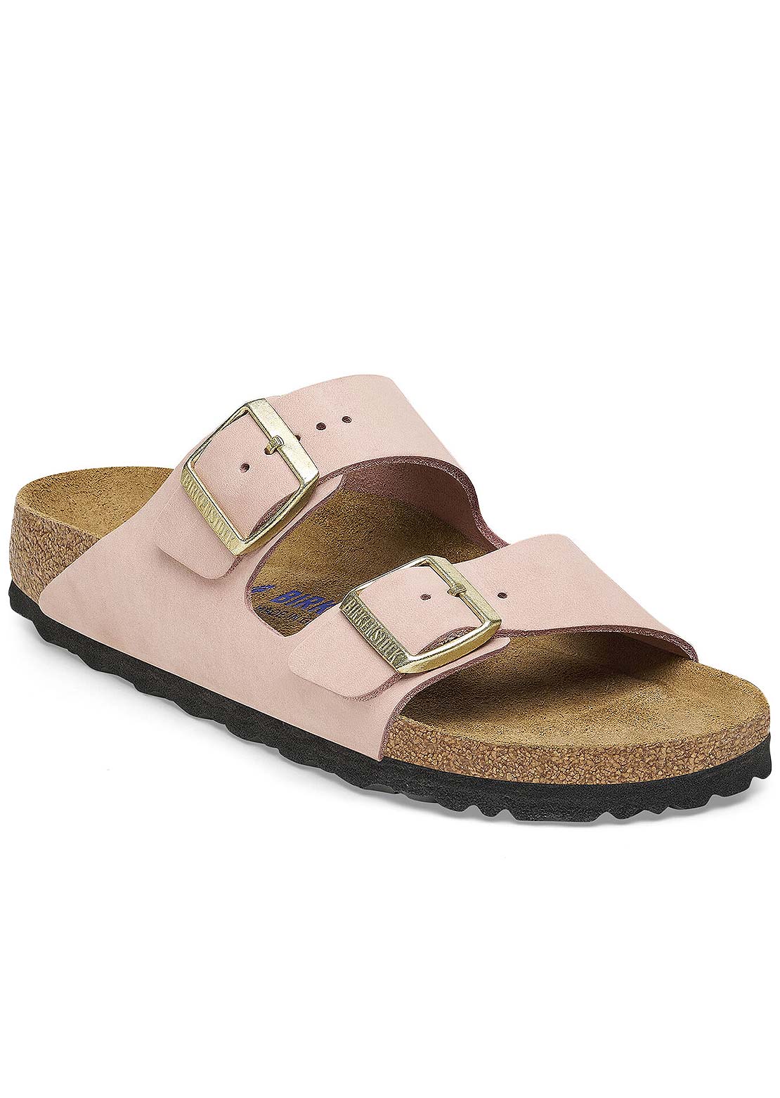 Birkenstock Women&#39;s Arizona SFB Nubuck Regular Sandals Soft Pink