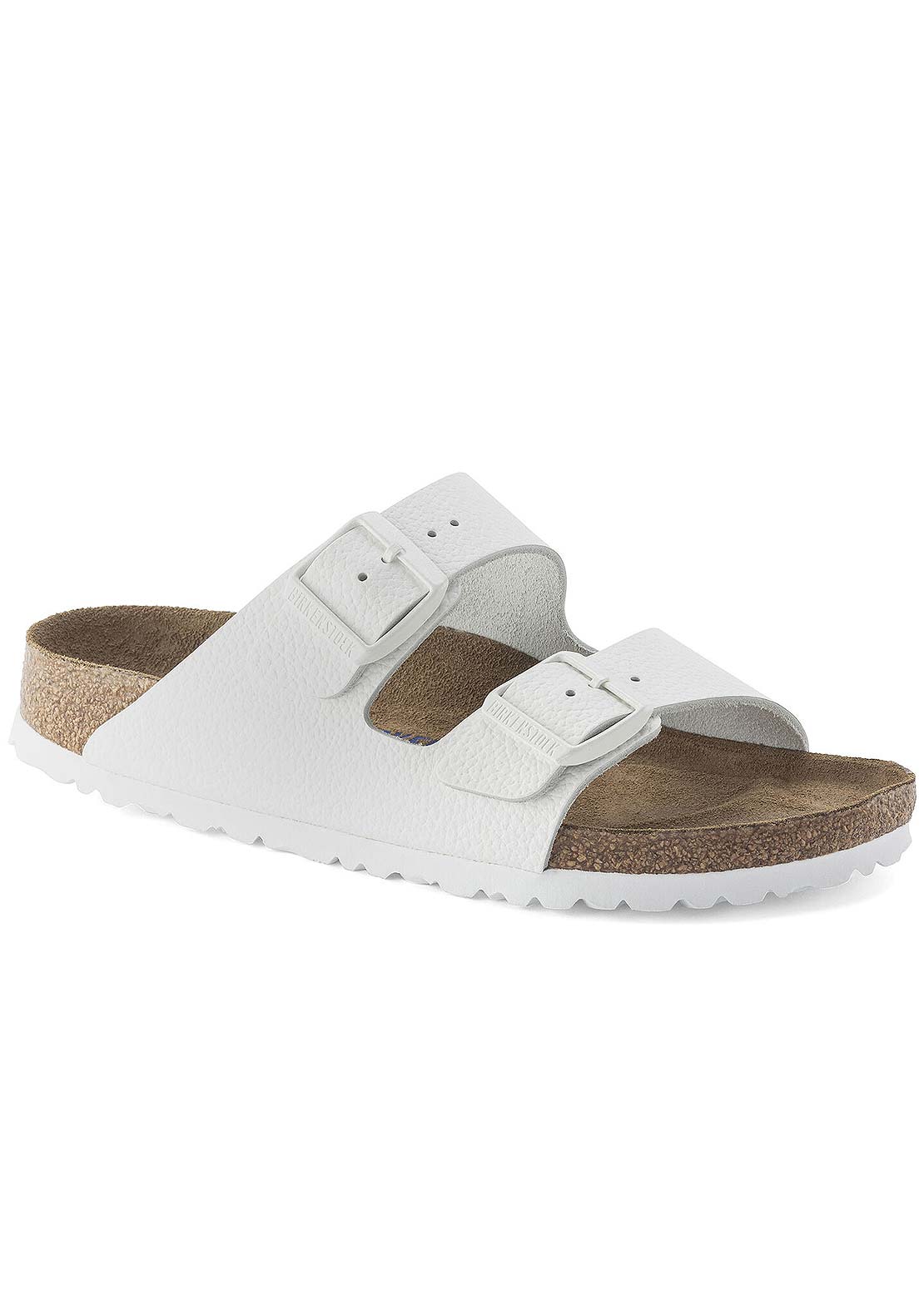 Birkenstock Women&#39;s Arizona Soft Footbed Leather Sandals White