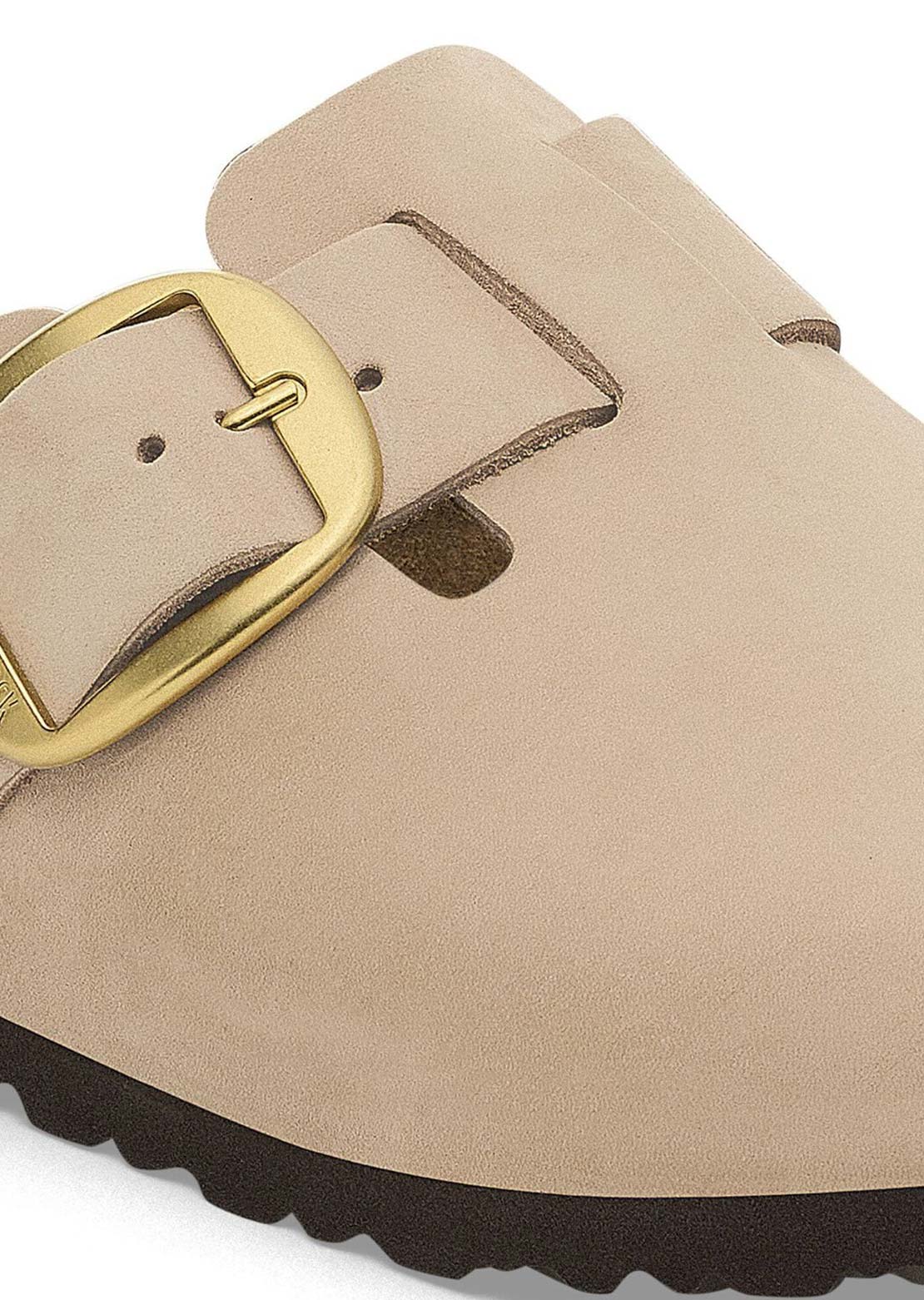 Birkenstock Women's Boston Big Buckle Nubuck Sandals Sandcastle