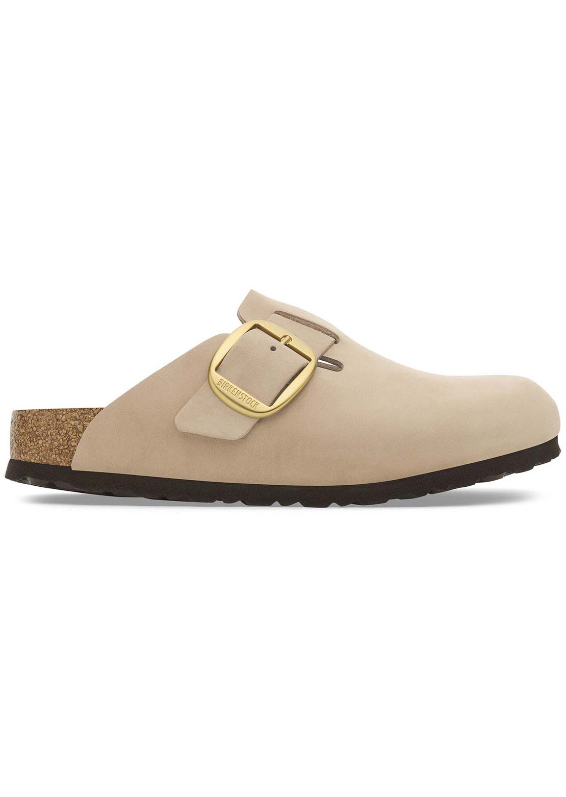 Birkenstock Women's Boston Big Buckle Nubuck Sandals Sandcastle