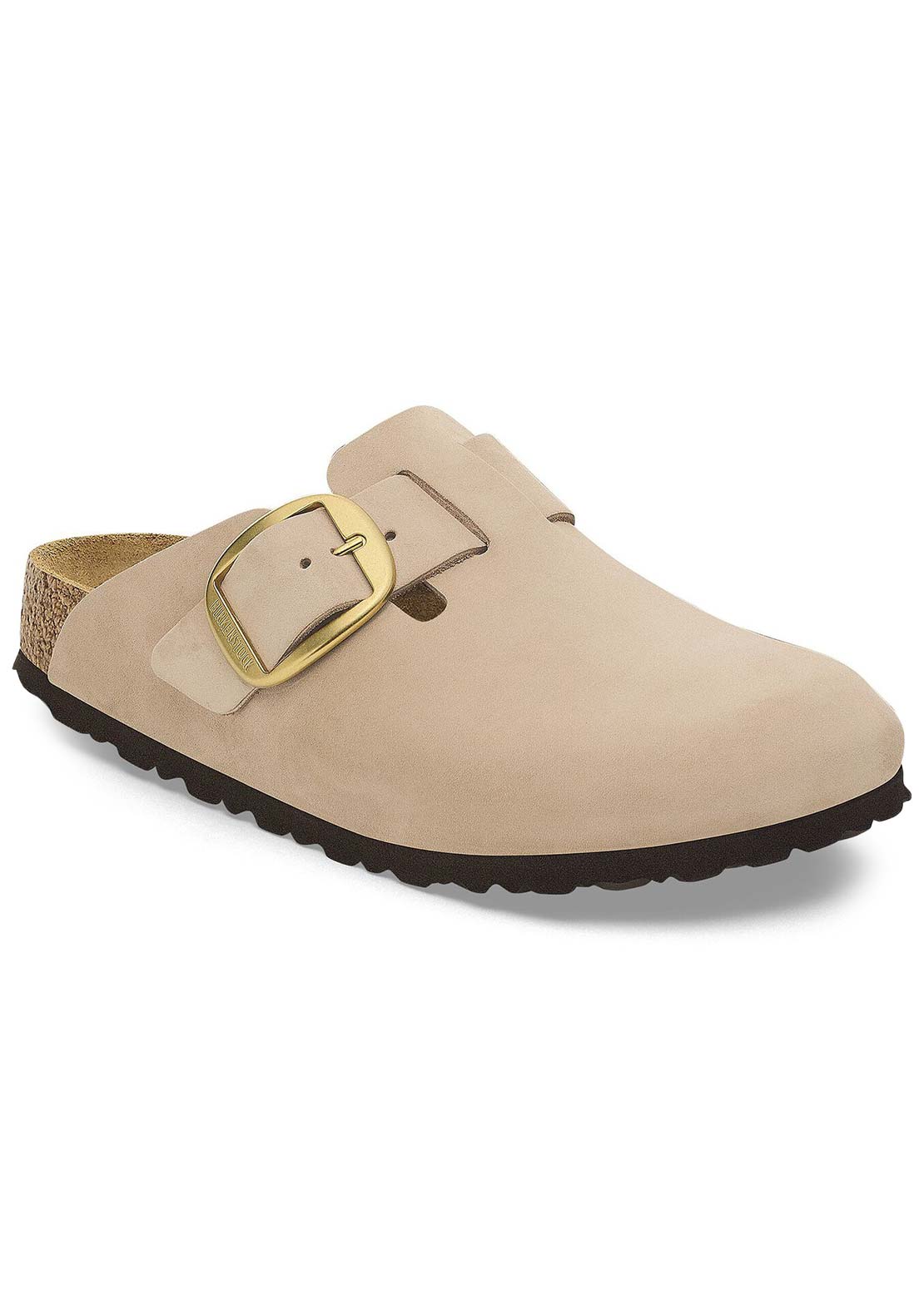 Birkenstock Women's Boston Big Buckle Nubuck Sandals Sandcastle