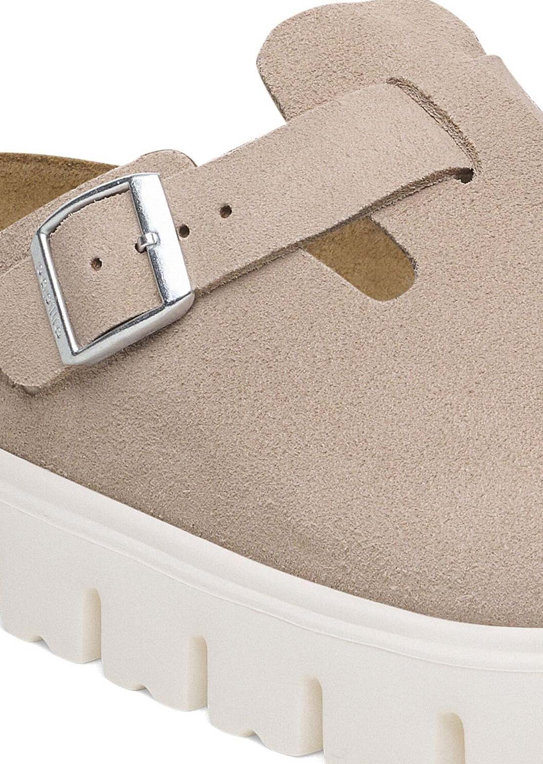 Birkenstock Women's Boston Chunky Narrow Suede Sandals Light Rose
