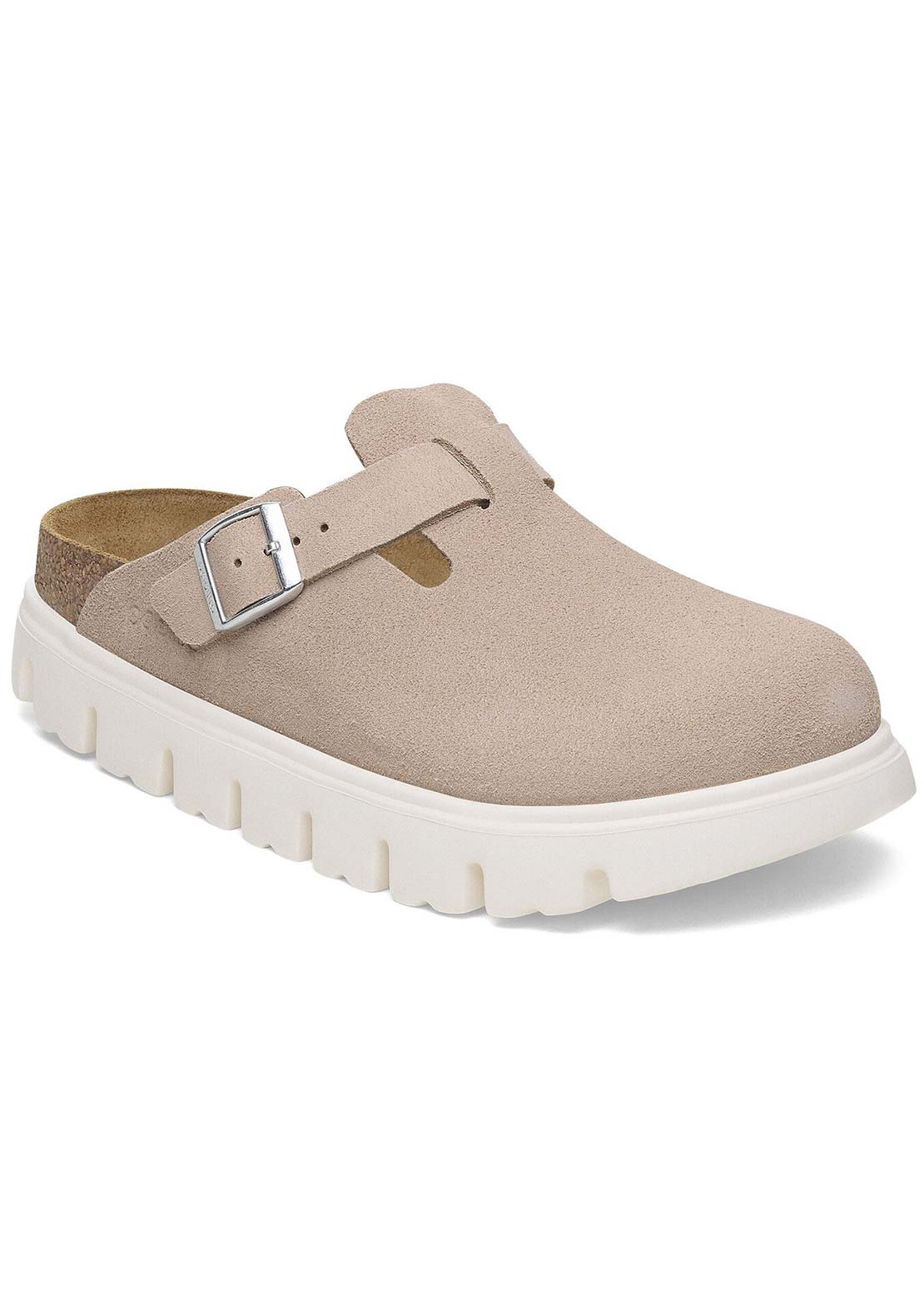 Birkenstock Women's Boston Chunky Narrow Suede Sandals Light Rose