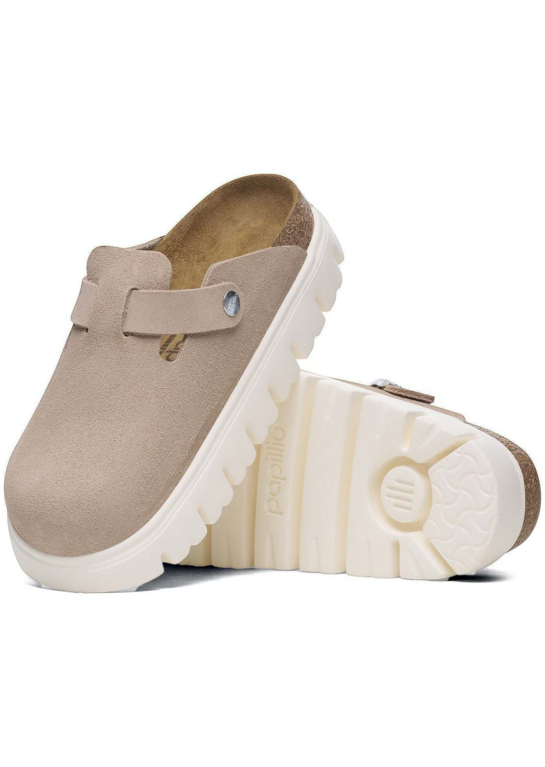 Birkenstock Women's Boston Chunky Narrow Suede Sandals Light Rose