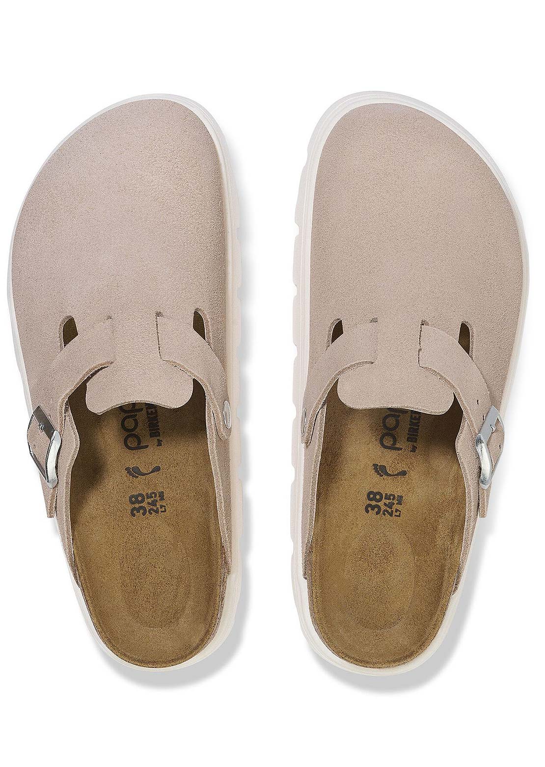 Birkenstock Women's Boston Chunky Narrow Suede Sandals Light Rose