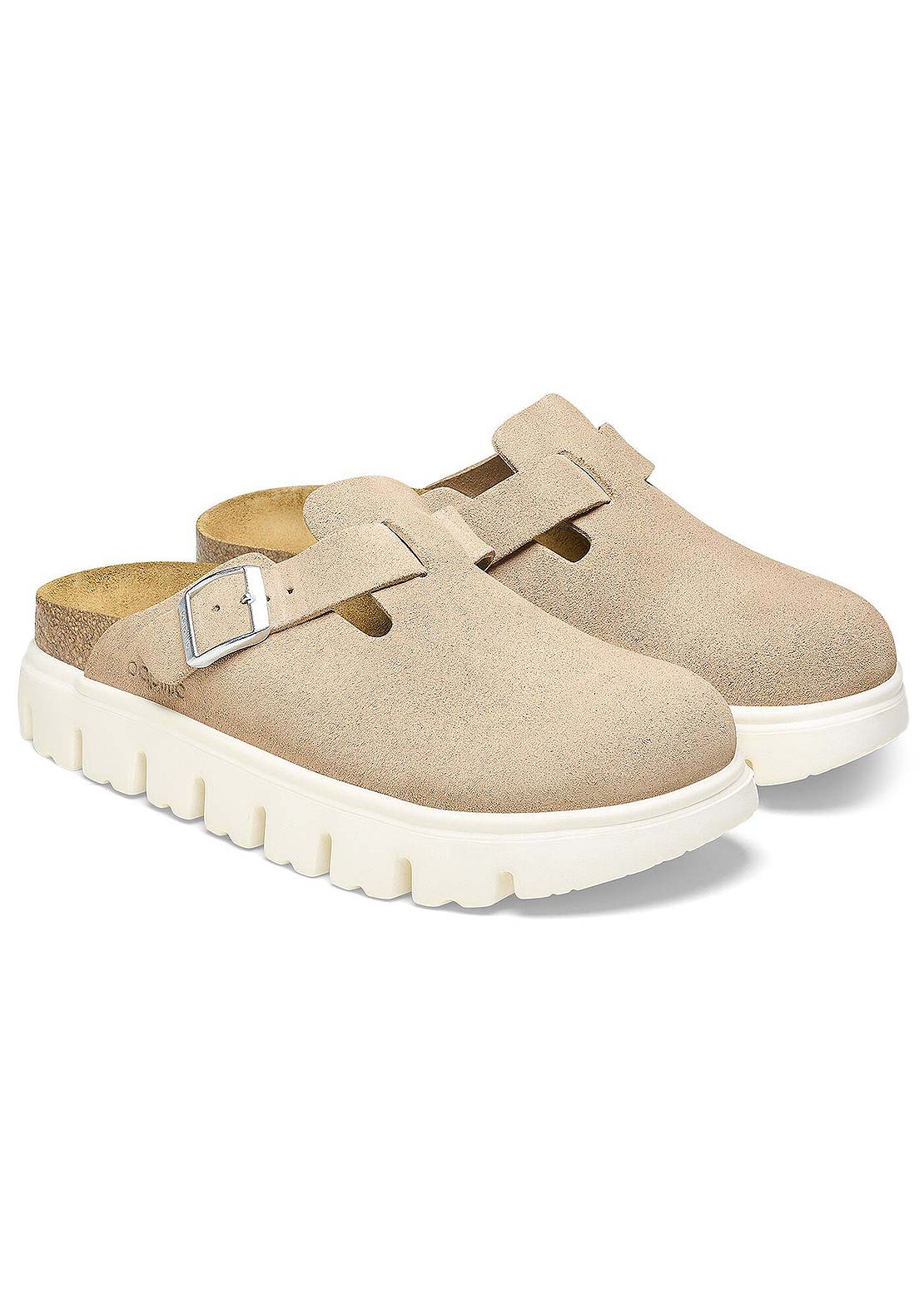 Birkenstock Women's Boston Chunky Narrow Suede Sandals Warm Sand