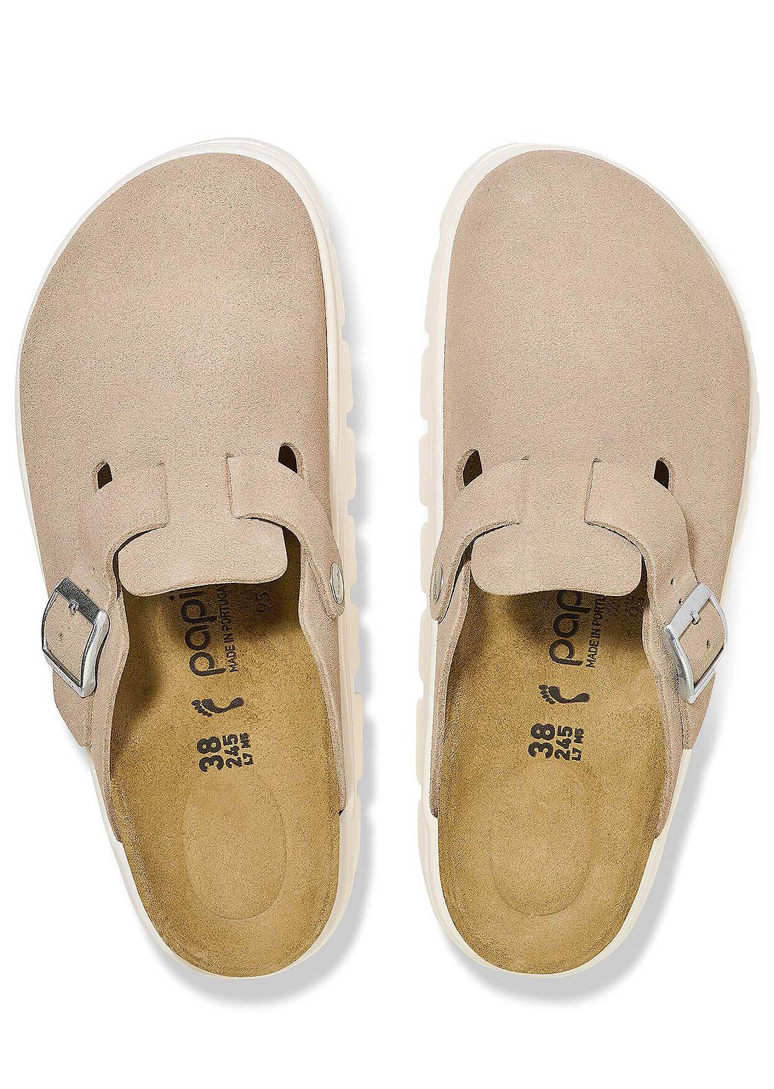Birkenstock Women's Boston Chunky Narrow Suede Sandals Warm Sand