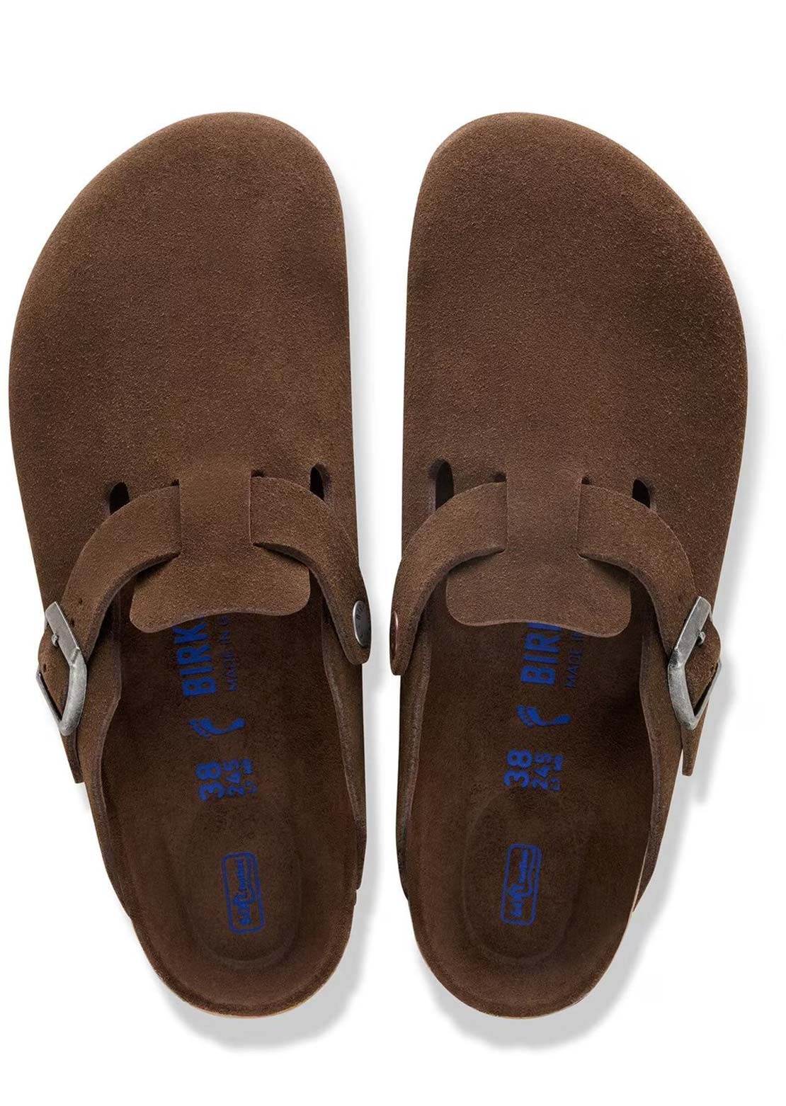 Birkenstock Women's Boston Soft Footbed Suede Narrow Sandals Carafe