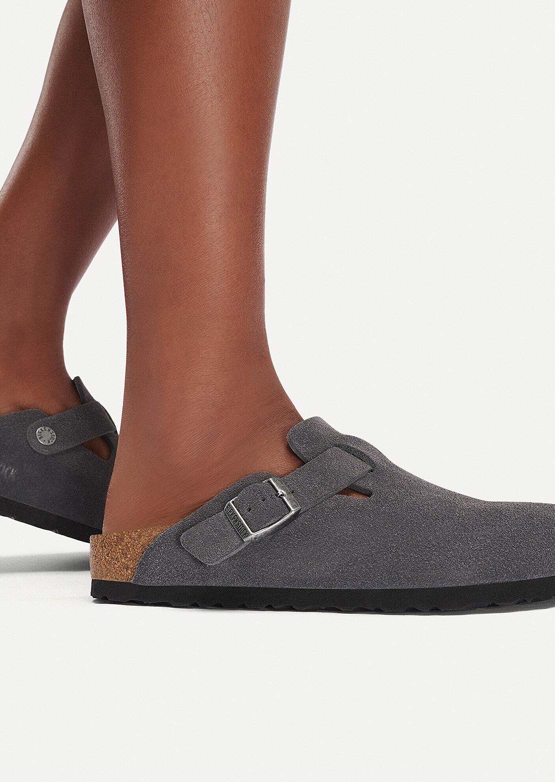 Birkenstock Femmes Boston Soft Footbed Suede Narrow Sandales
