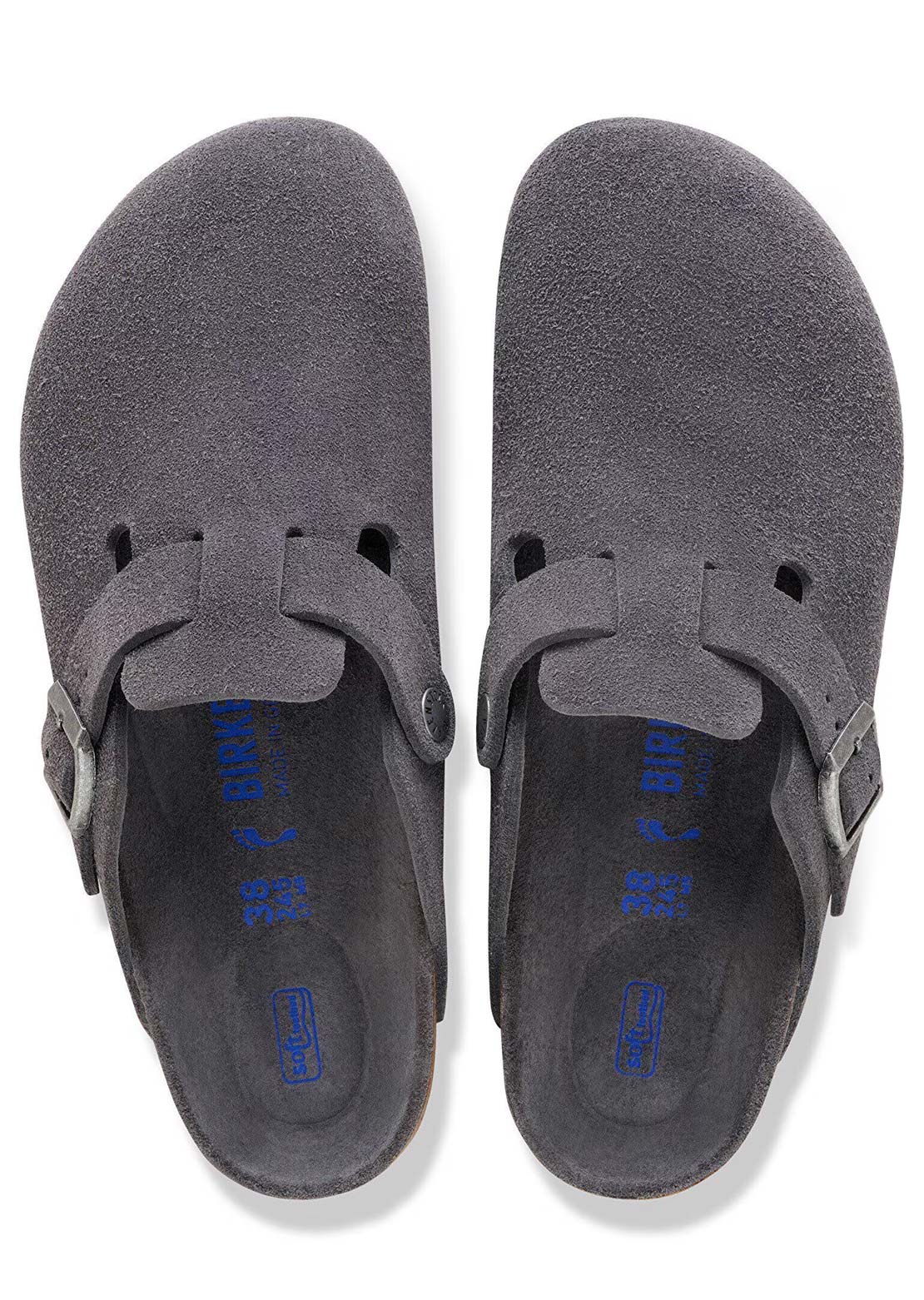 Birkenstock Femmes Boston Soft Footbed Suede Narrow Sandales