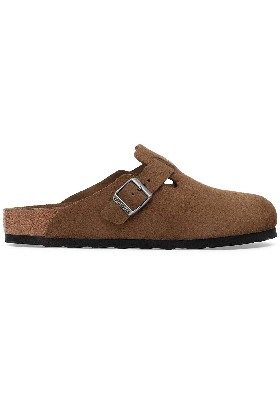Birkenstock Women's Boston Soft Suede Narrow Footbed Sandals Dark Tea