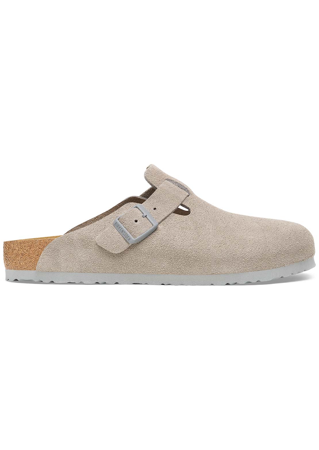 Birkenstock Women's Boston Suede Leather Sandals Stone Coin