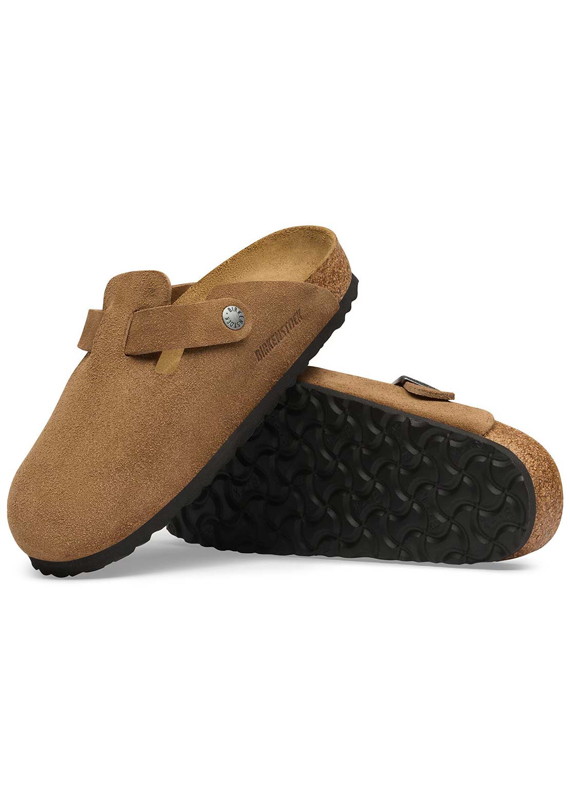 Birkenstock Women's Boston Suede Narrow Sandals Dark Tea