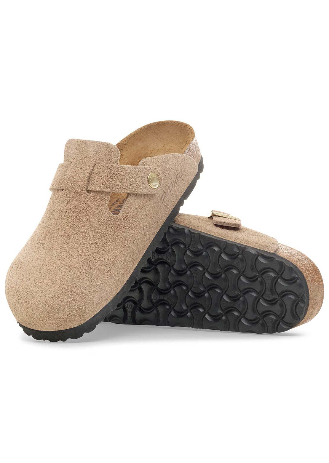 Birkenstock Women's Boston Suede Narrow Sandals Sandcastle