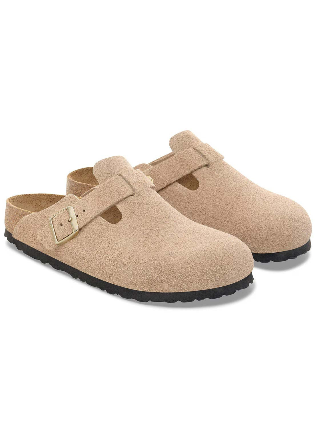 Birkenstock Women's Boston Suede Narrow Sandals Sandcastle