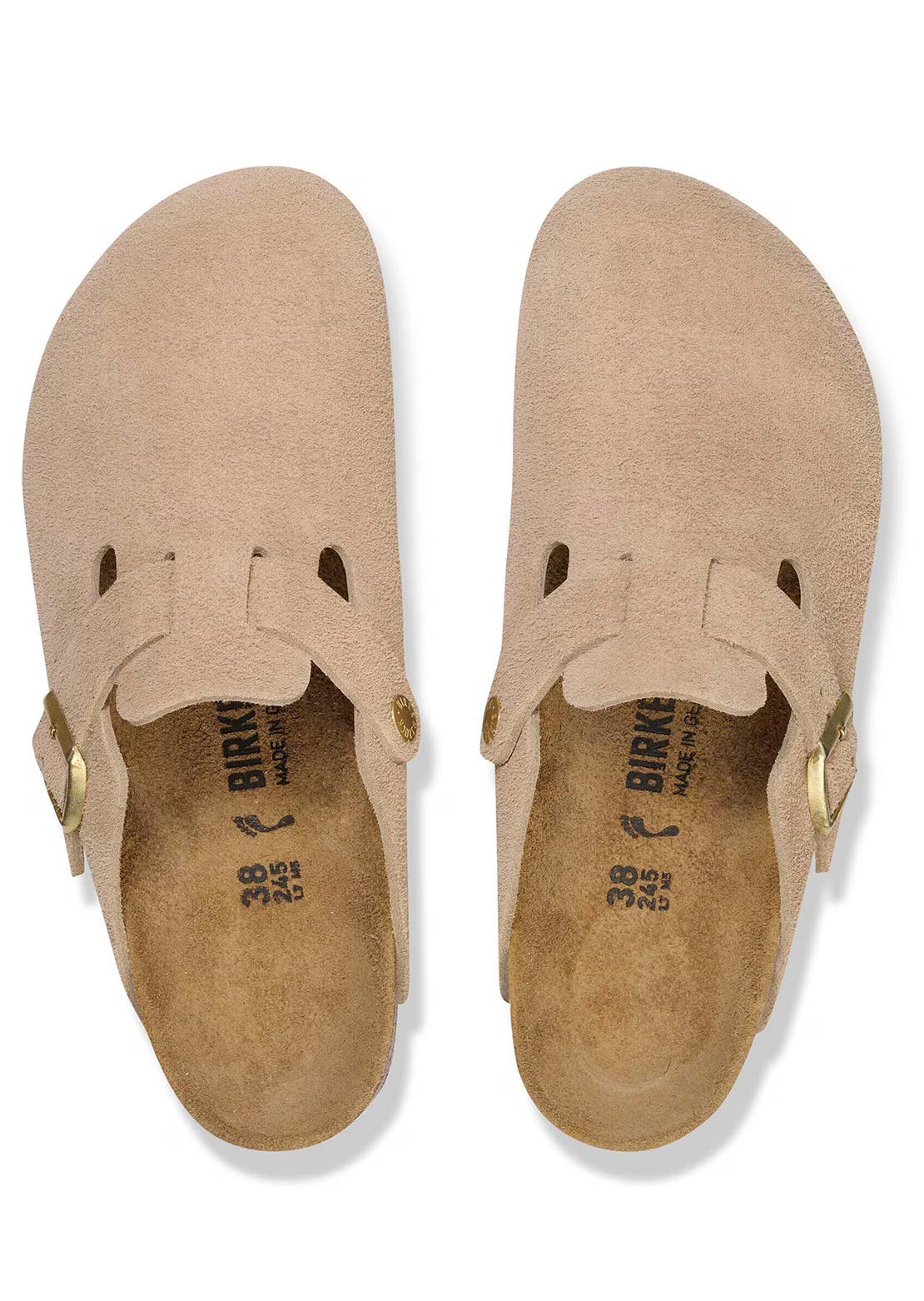 Birkenstock Women's Boston Suede Narrow Sandals Sandcastle