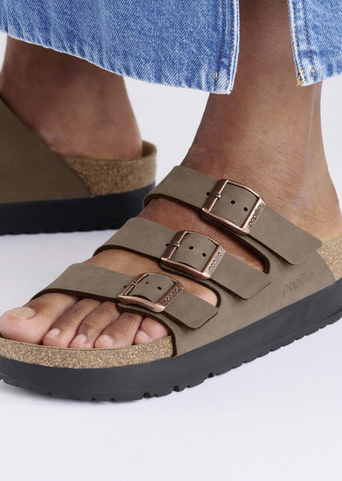 Birkenstock Women's Florida III Platform Birkibuc Narrow Sandals Mocha