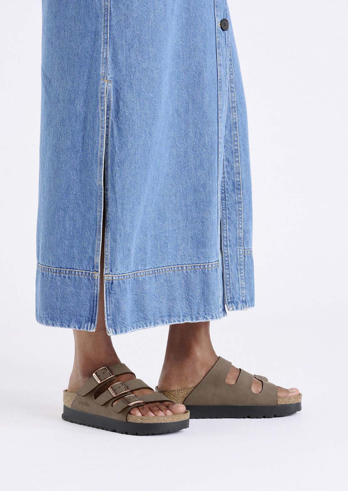 Birkenstock Women's Florida III Platform Birkibuc Narrow Sandals Mocha
