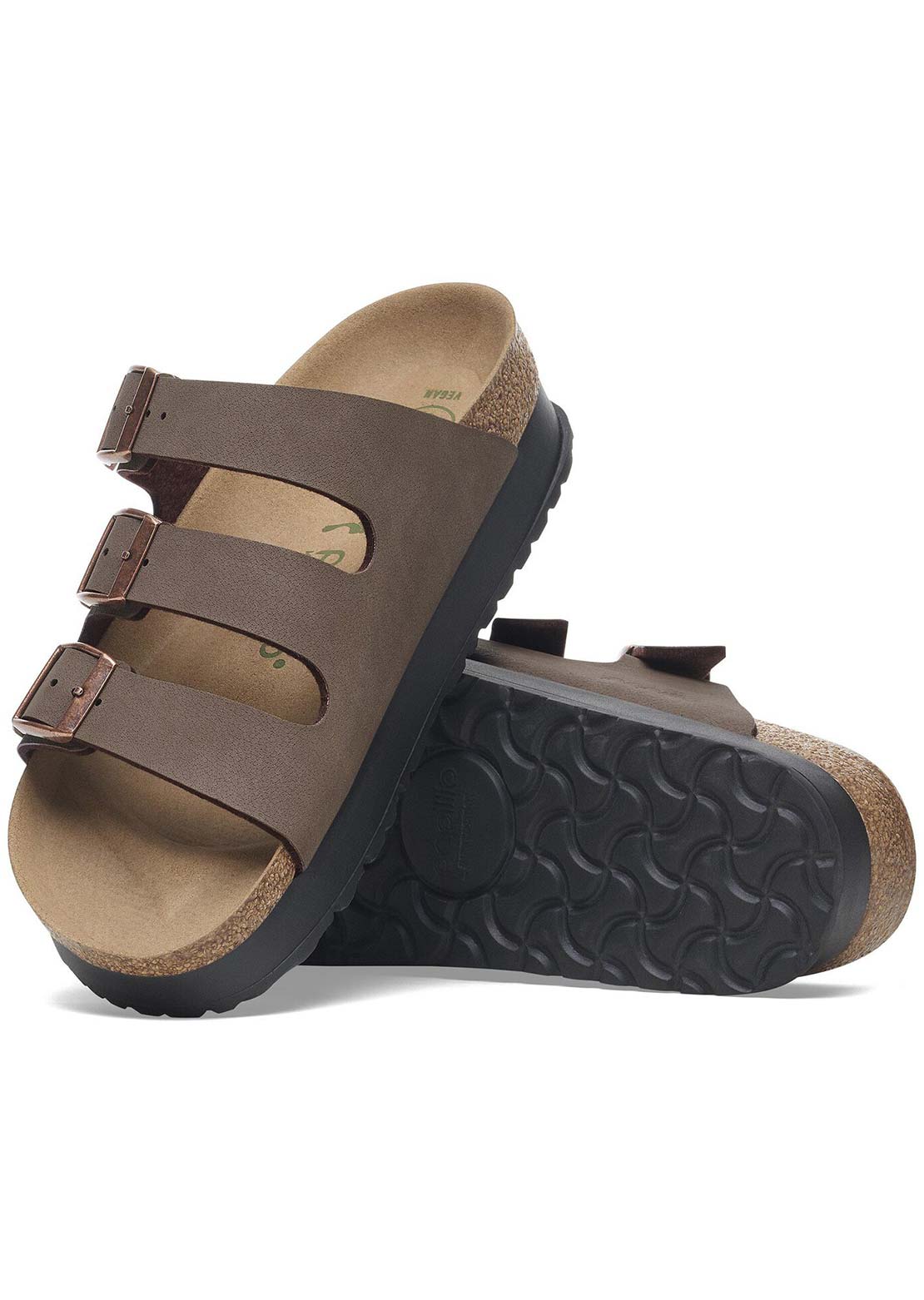 Birkenstock Women's Florida III Platform Birkibuc Narrow Sandals Mocha