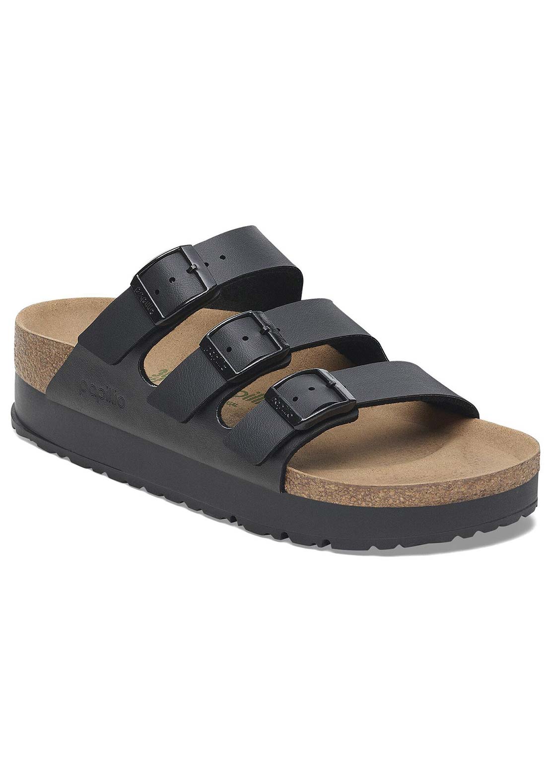 Birkenstock Women's Florida III Platform Birko-Flor Narrow Sandals Black