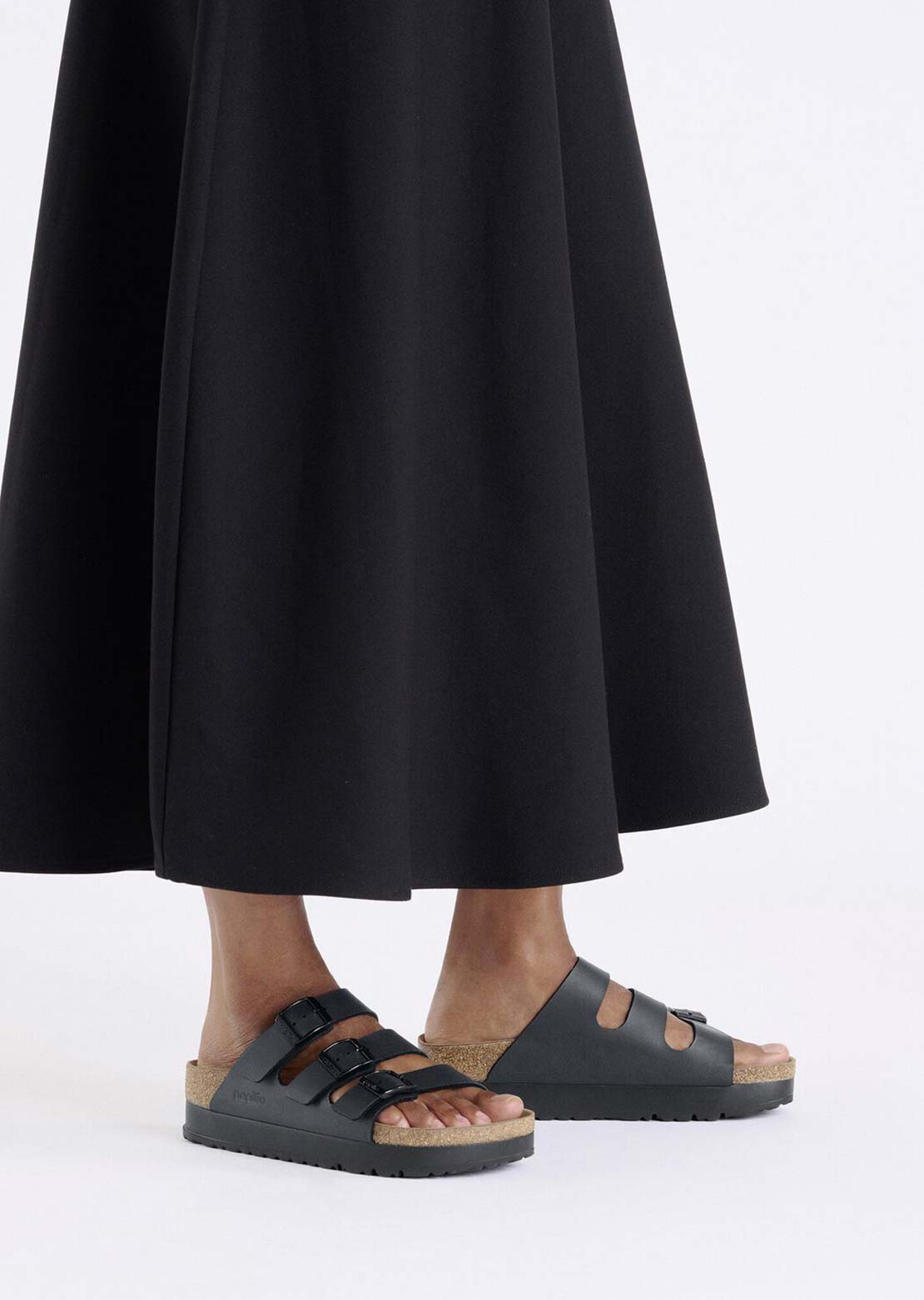 Birkenstock Women's Florida III Platform Birko-Flor Narrow Sandals Black