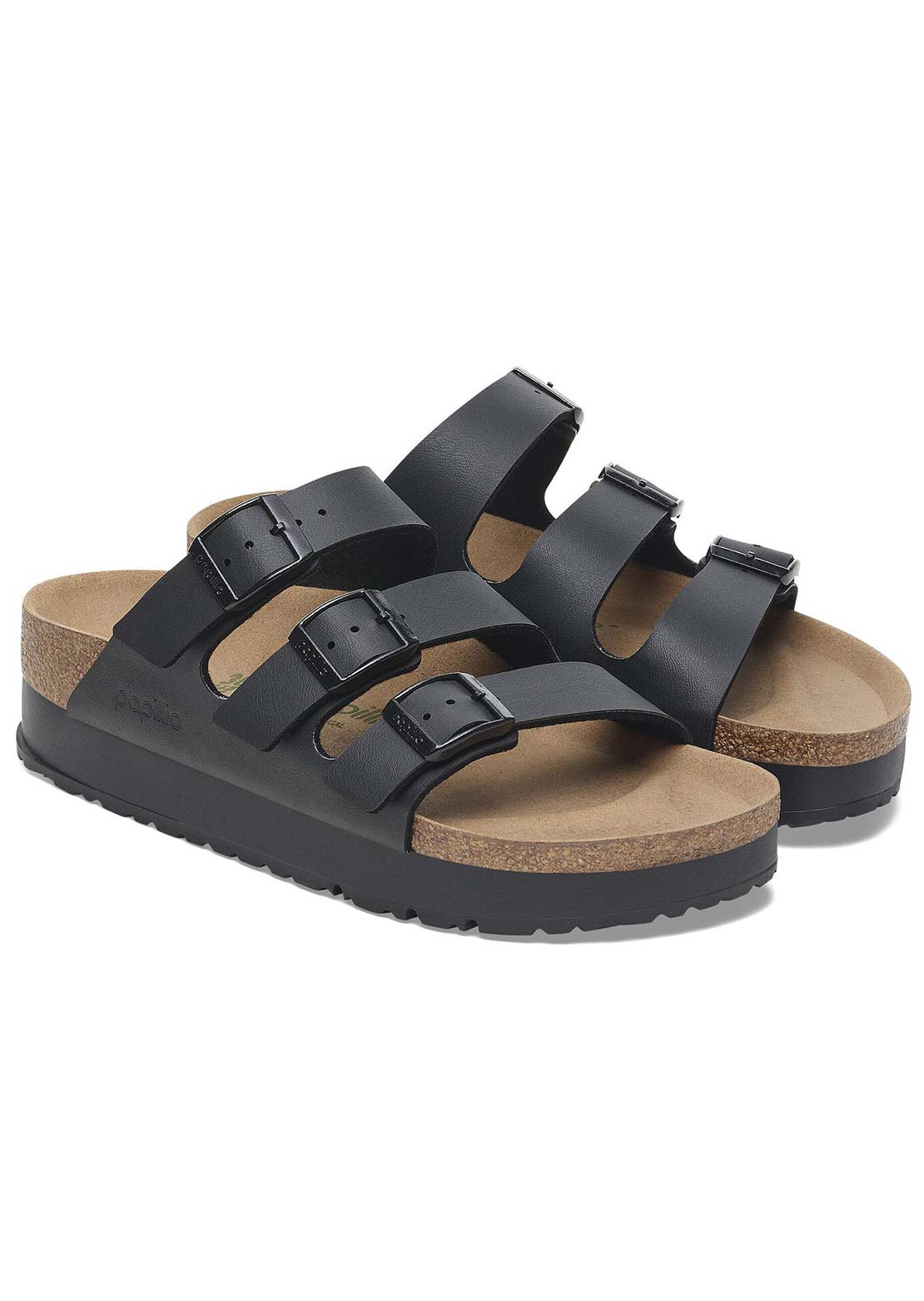 Birkenstock Women's Florida III Platform Birko-Flor Narrow Sandals Black