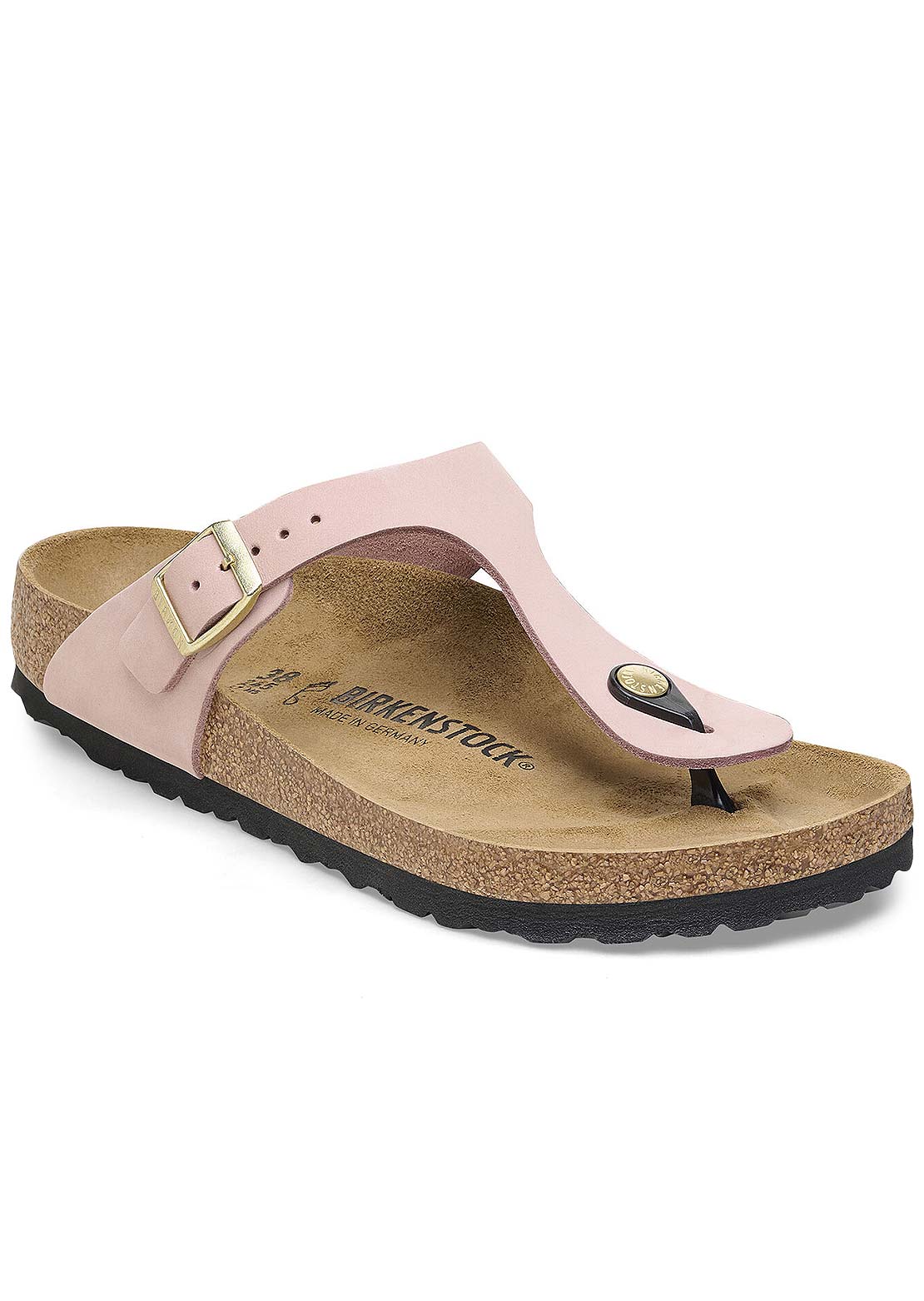 Birkenstock Women&#39;s Gizeh Nubuck Regular Sandals Soft Pink