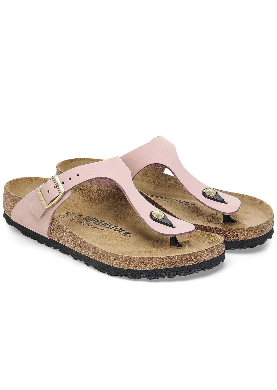 Birkenstock Women&#39;s Gizeh Nubuck Regular Sandals Soft Pink