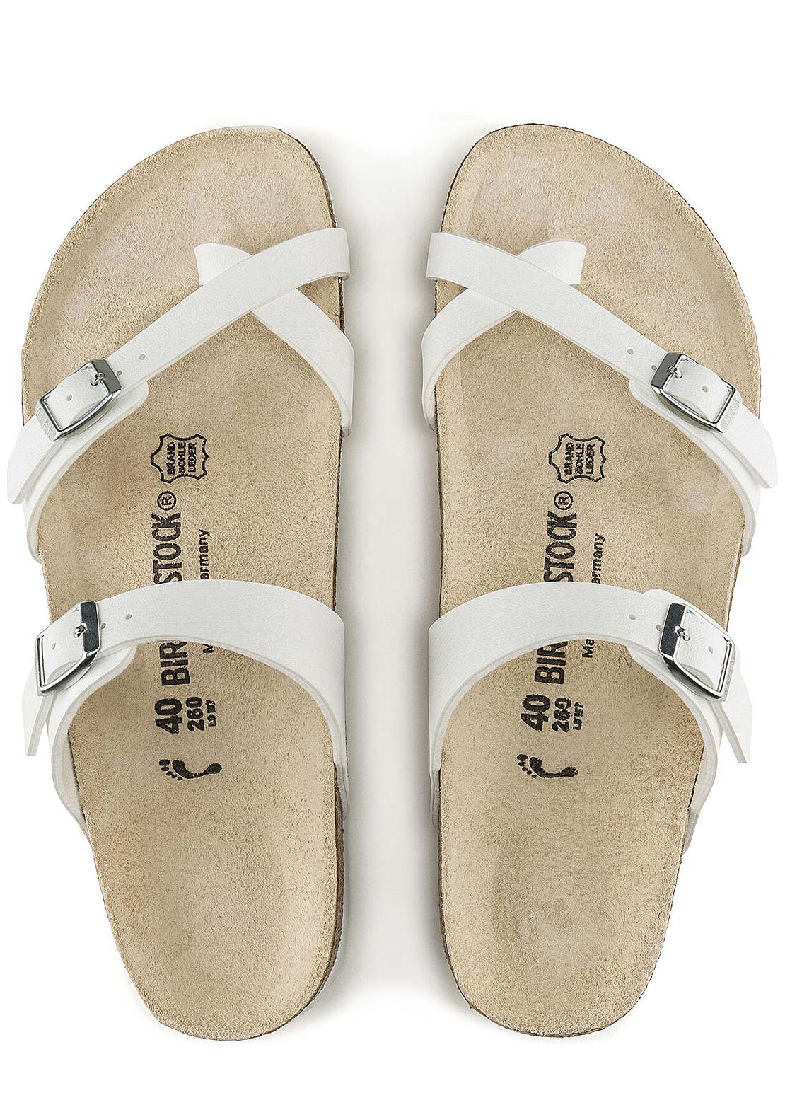 Birkenstock Women’s Mayari Birko-Flor Regular Sandals White